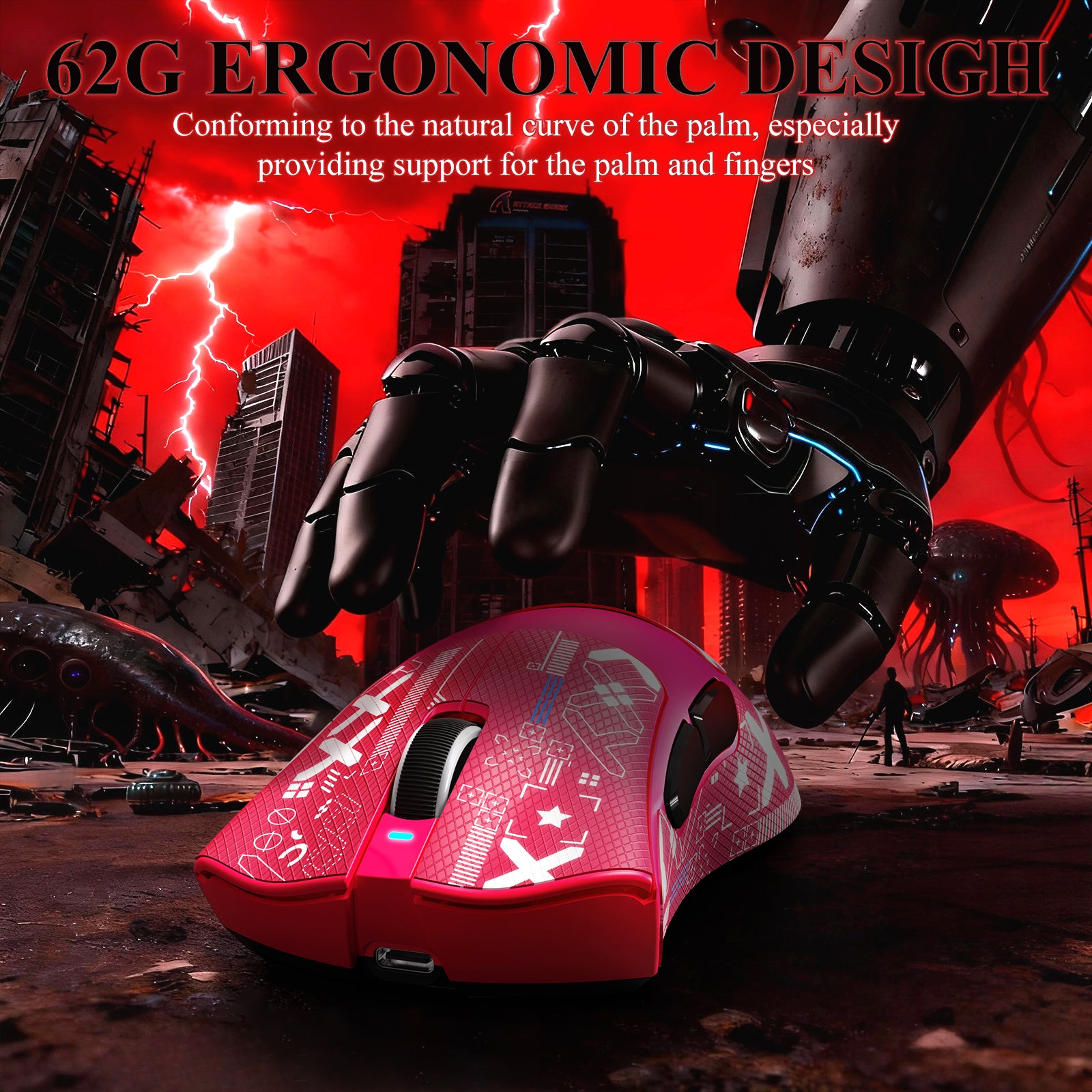 ATTACK SHARK V3PRO 超軽量トライモードゲーミングマウス（充電ドック付き）