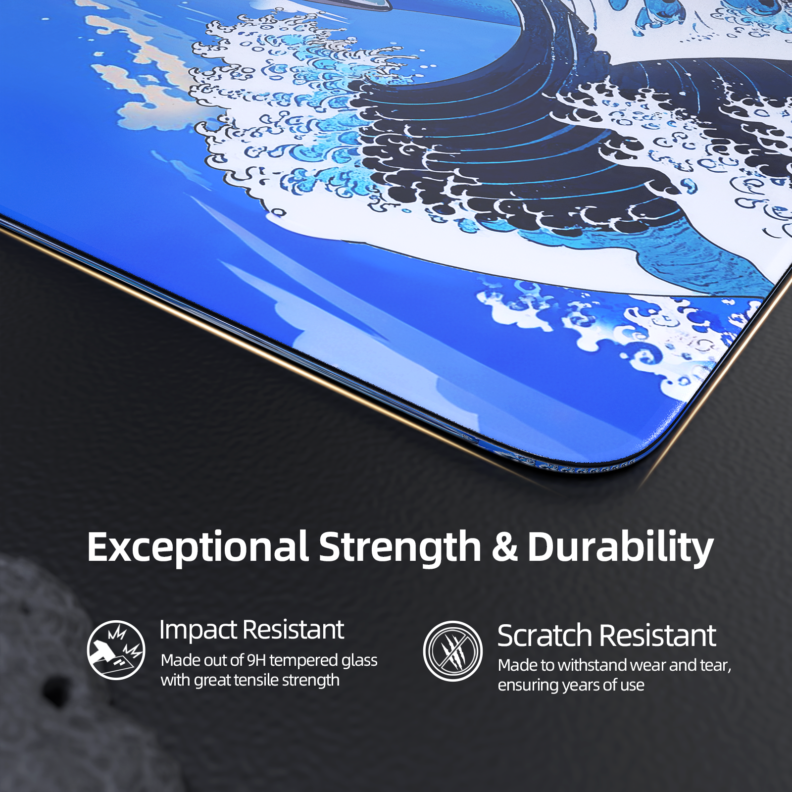 ATTACK SHARK CM05 強化ガラス ゲーミングマウスパッド