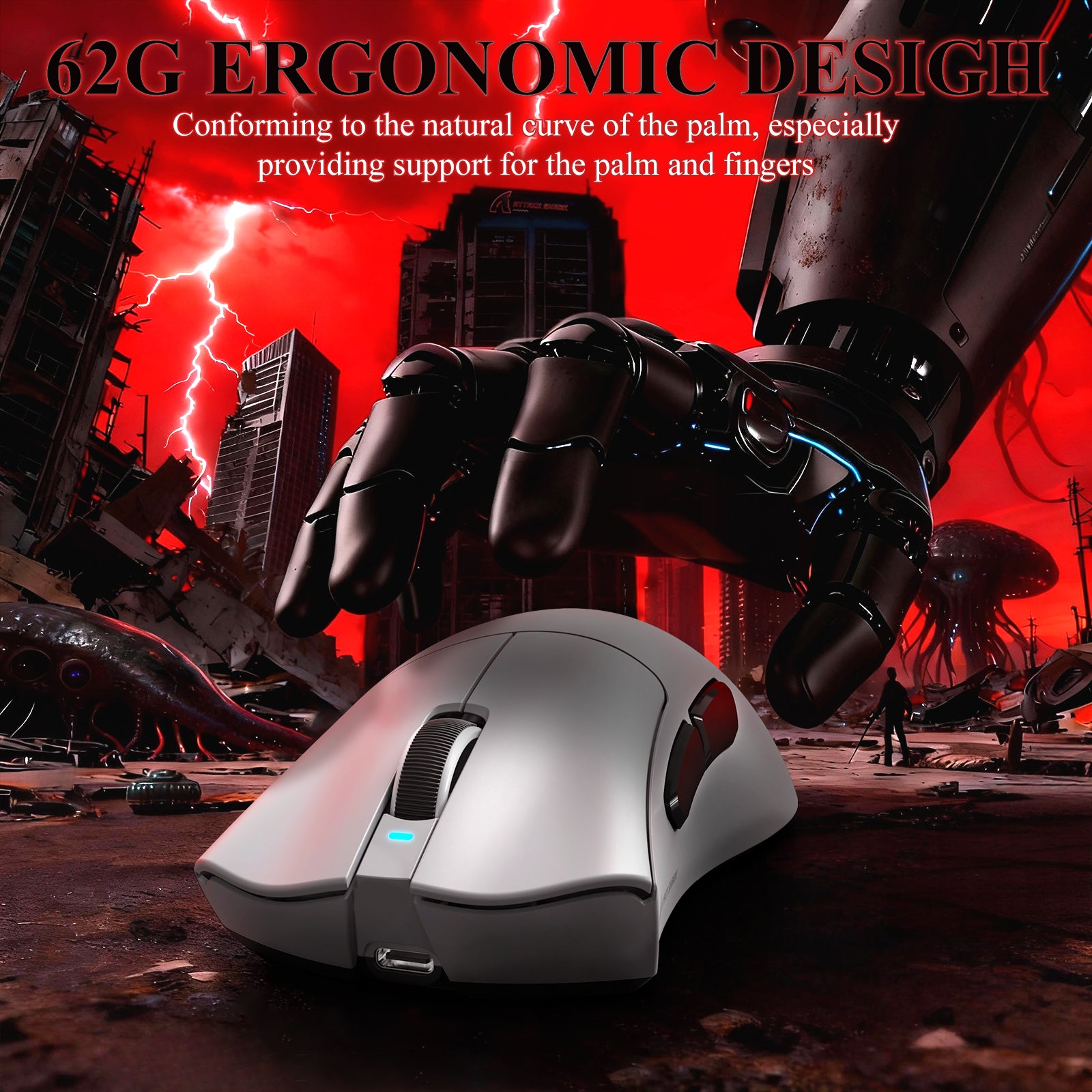 ATTACK SHARK V3PRO 超軽量トライモードゲーミングマウス（充電ドック付き）