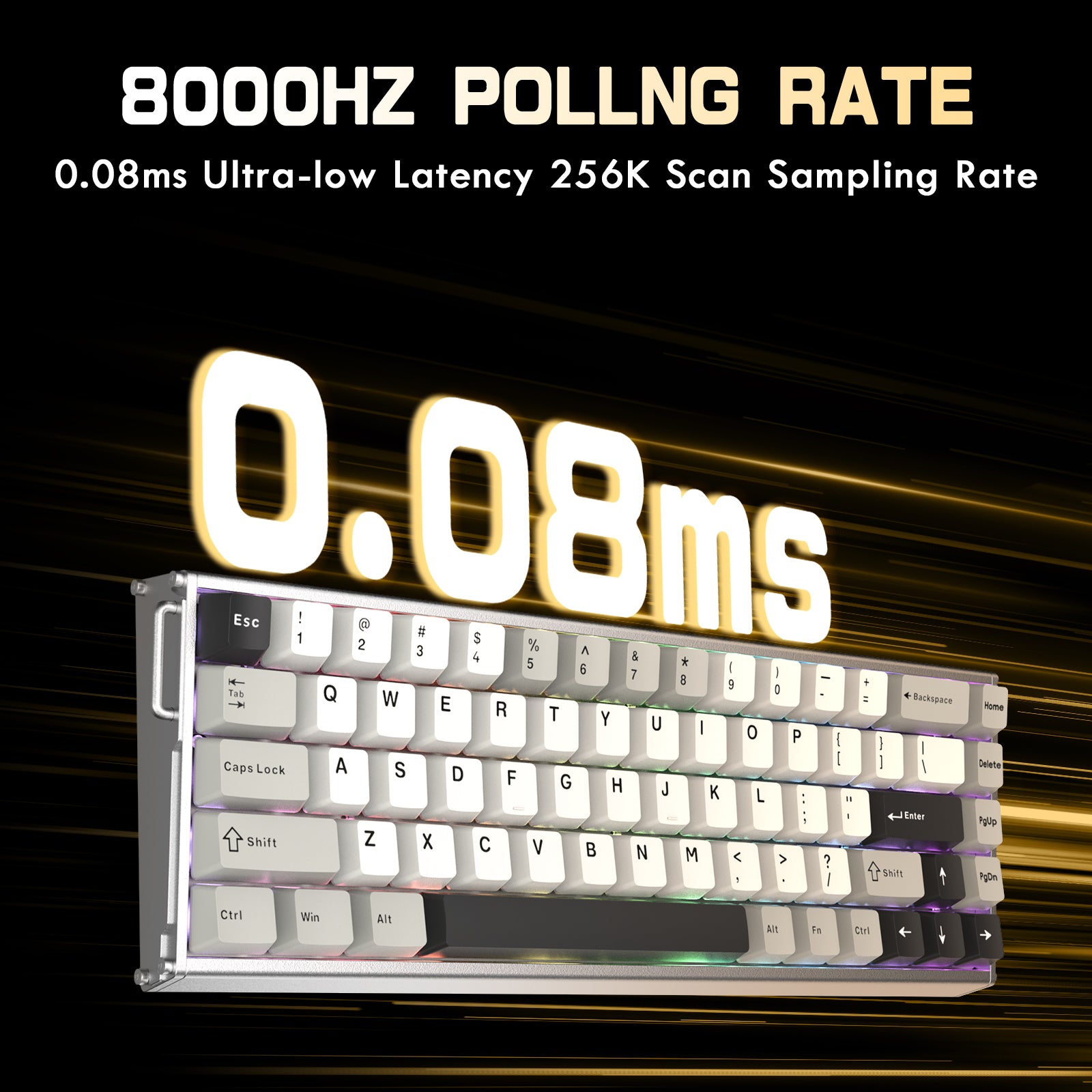 ATTACK SHARK X68MAX HE ラピッドトリガー CNC アルミニウムキーボード マグネティックスイッチ C01Ultra RGB コイルケーブル付き