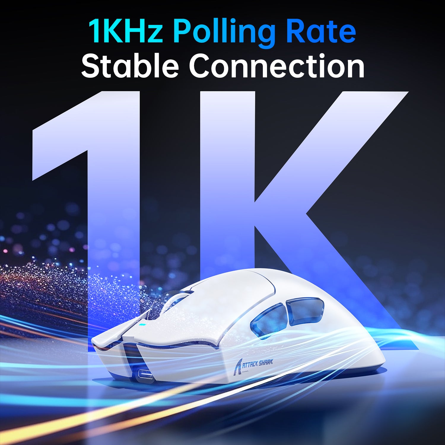 ATTACK SHARK V3PRO Ultra-Light Tri-Mode Gaming Mouse with Charge Dock