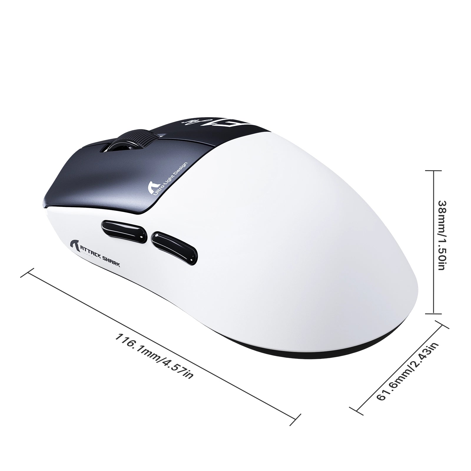 ATTACK SHARK F1 AIR 39g ワイヤレス PAW3955MAX ゲーミングマウス