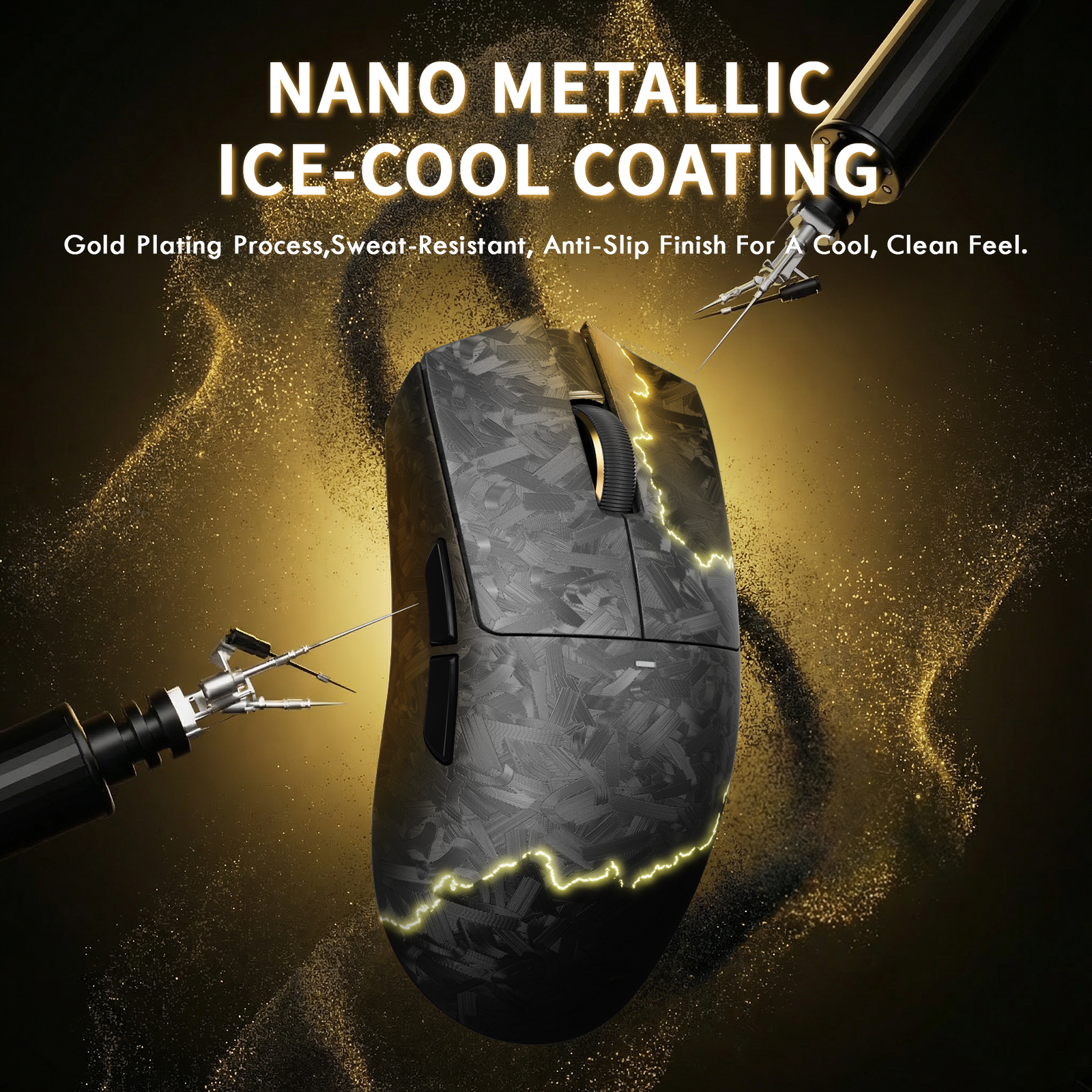 ATTACK SHARK X11 ULTRA カーボンファイバー ワイヤレスゲーミングマウス（C06 Ultra LEDケーブル付き）