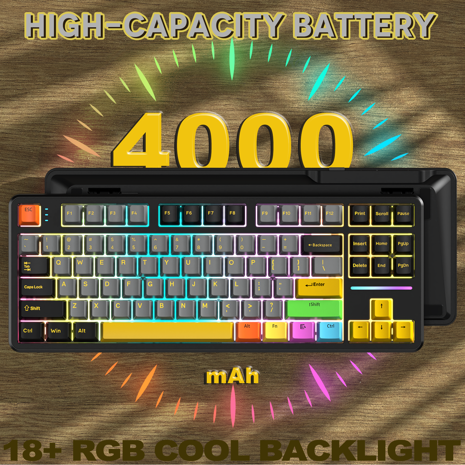 ATTACK SHARK X87 3モード ガスケット メカニカル キーボード