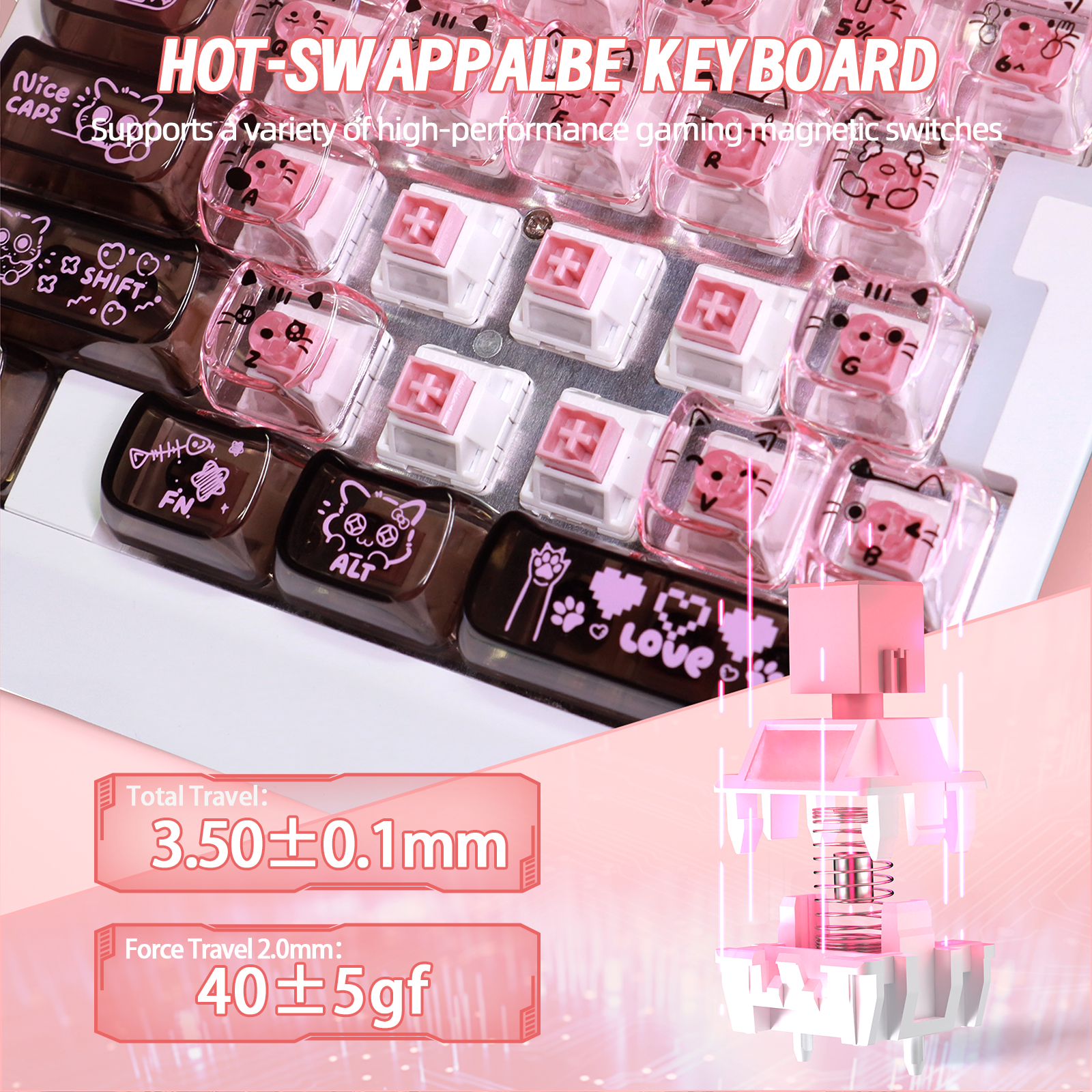 ATTACK SHARK X AJAZZ AK029 Wired One-Handed Gaming Keyboard