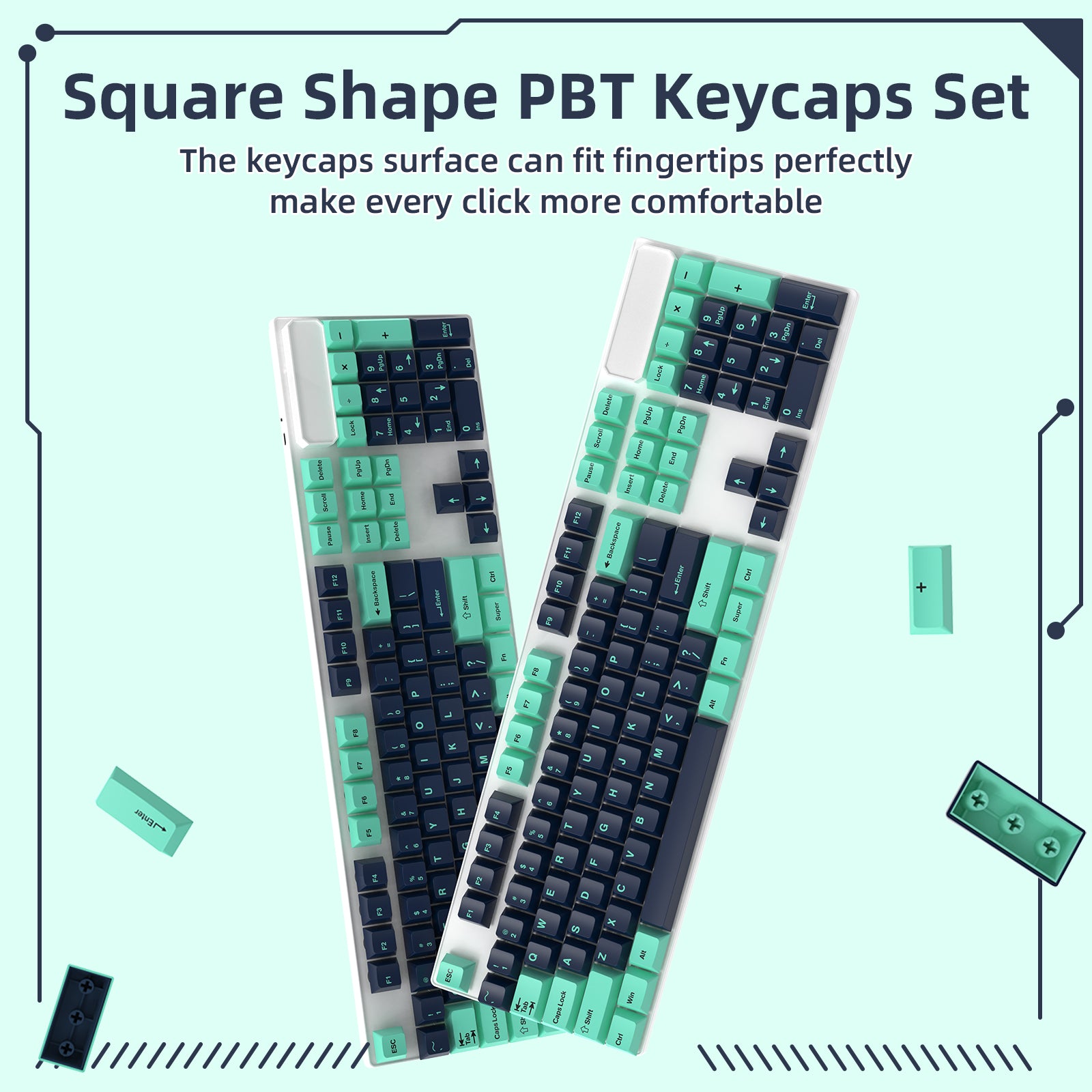 ATTACK SHARK PBT Keycaps Full Keycap Set