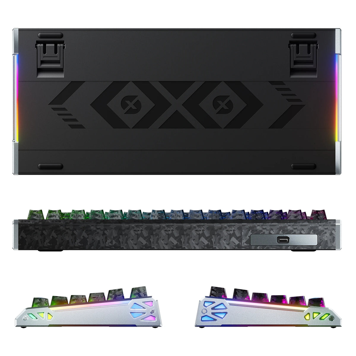 ATTACK SHARK R86 HE カーボンファイバー 有線 ラピッドトリガー マグネットスイッチ ゲーミングキーボード C01 ULTRA RGB コイルケーブル