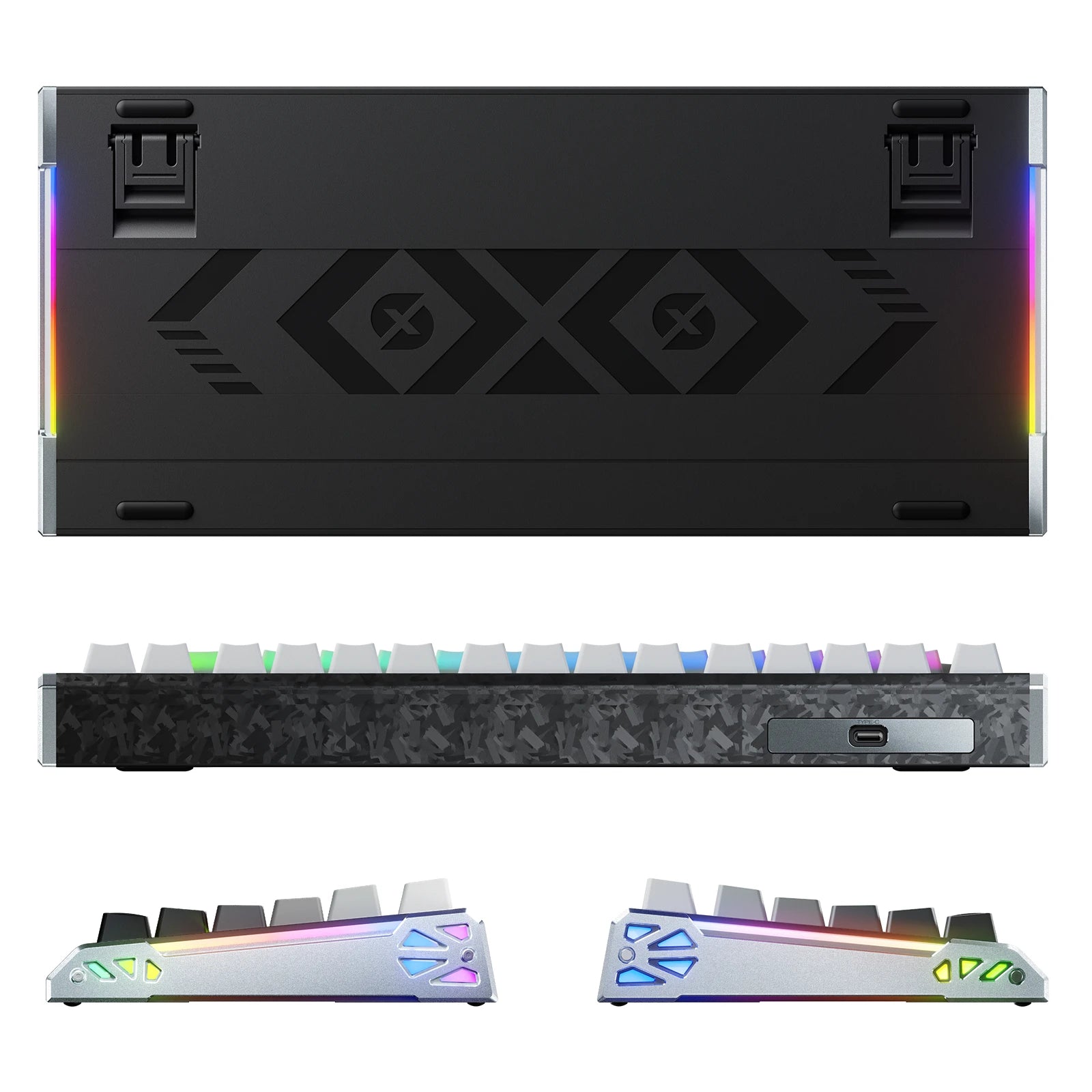 ATTACK SHARK R86 HE カーボンファイバー ラピッドトリガー キーボード マグネティックスイッチ