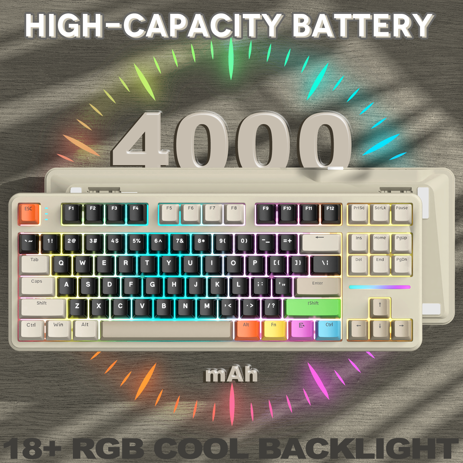 ATTACK SHARK X87 3モード ガスケット メカニカル キーボード