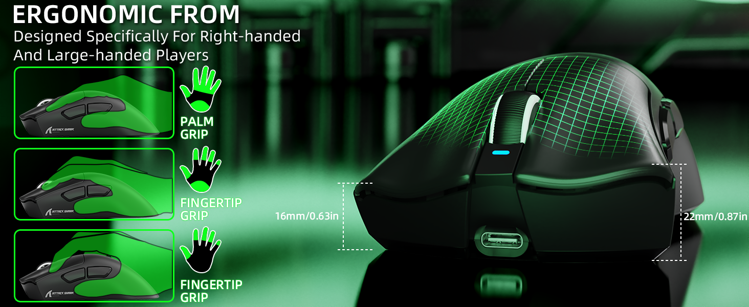ATTACK SHARK V3 超軽量トライモードゲーミングマウス