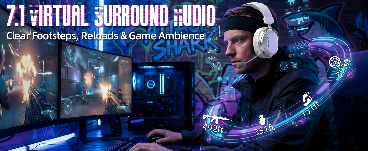 ATTACK SHARK L30PRO ワイヤレスゲーミングヘッドセット