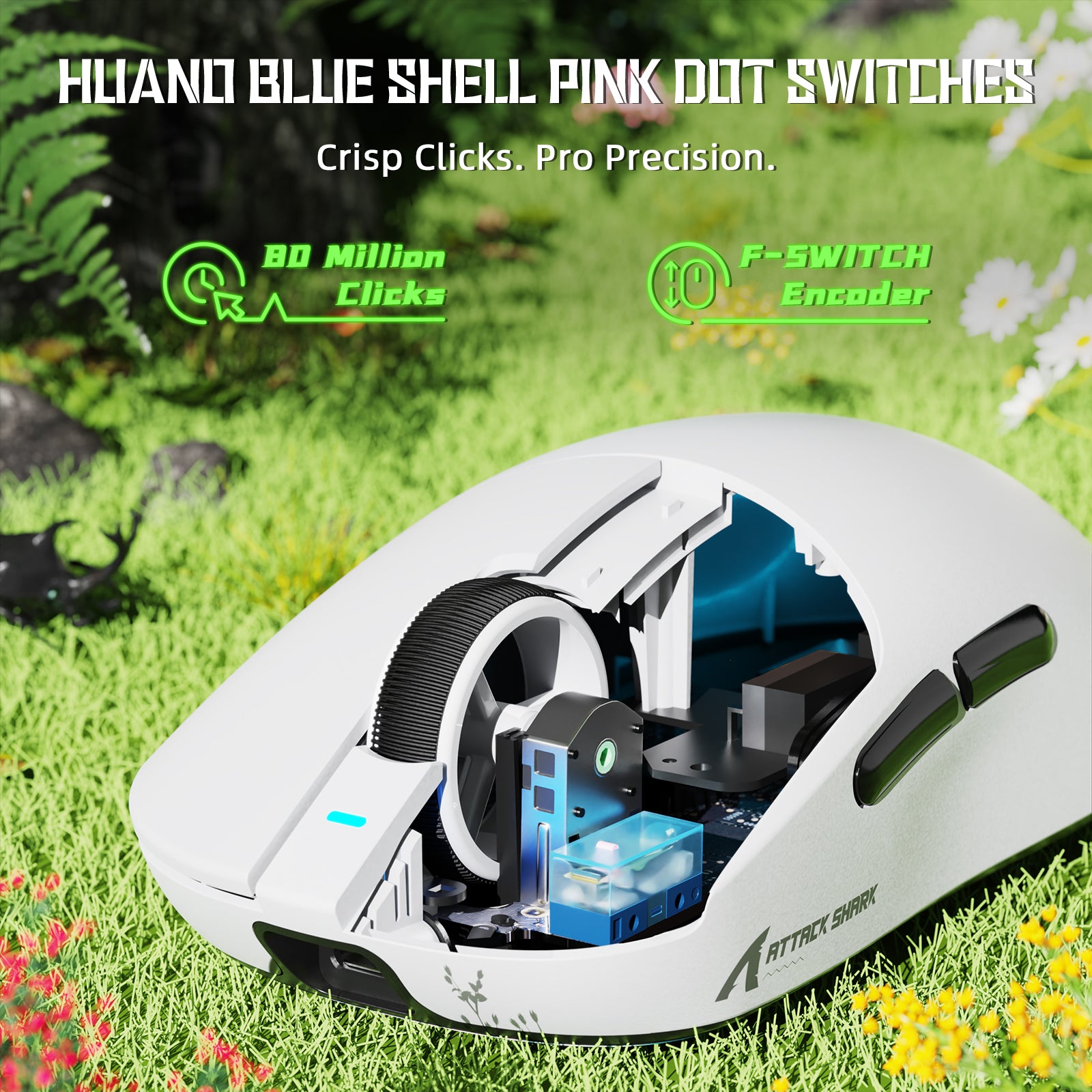 ATTACK SHARK X8SE トライモード ワイヤレス ゲーミングマウス 25000 DPI 超軽量