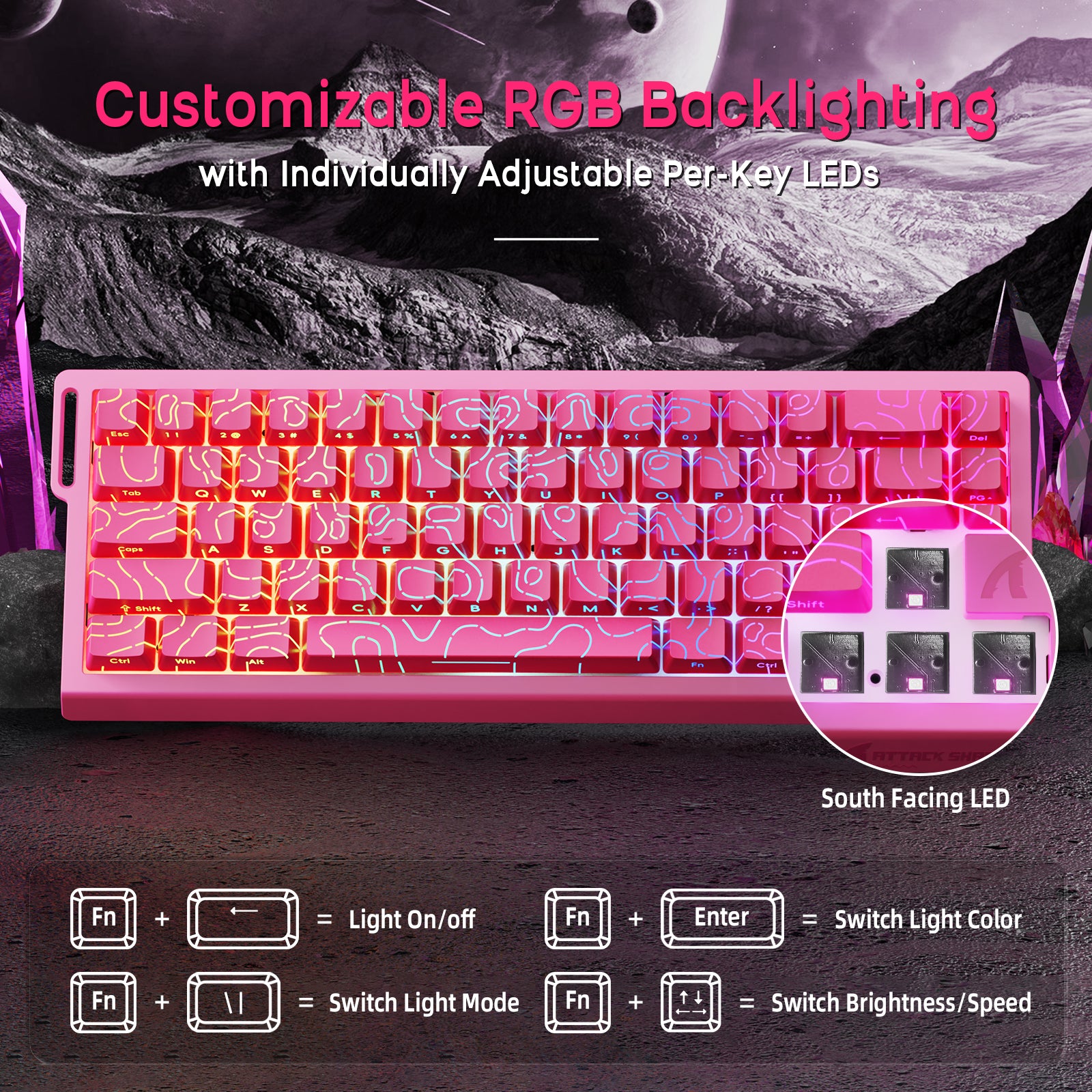 ATTACK SHARK X68HE マグネティックキーボードとX3ゲーミングマウスセット