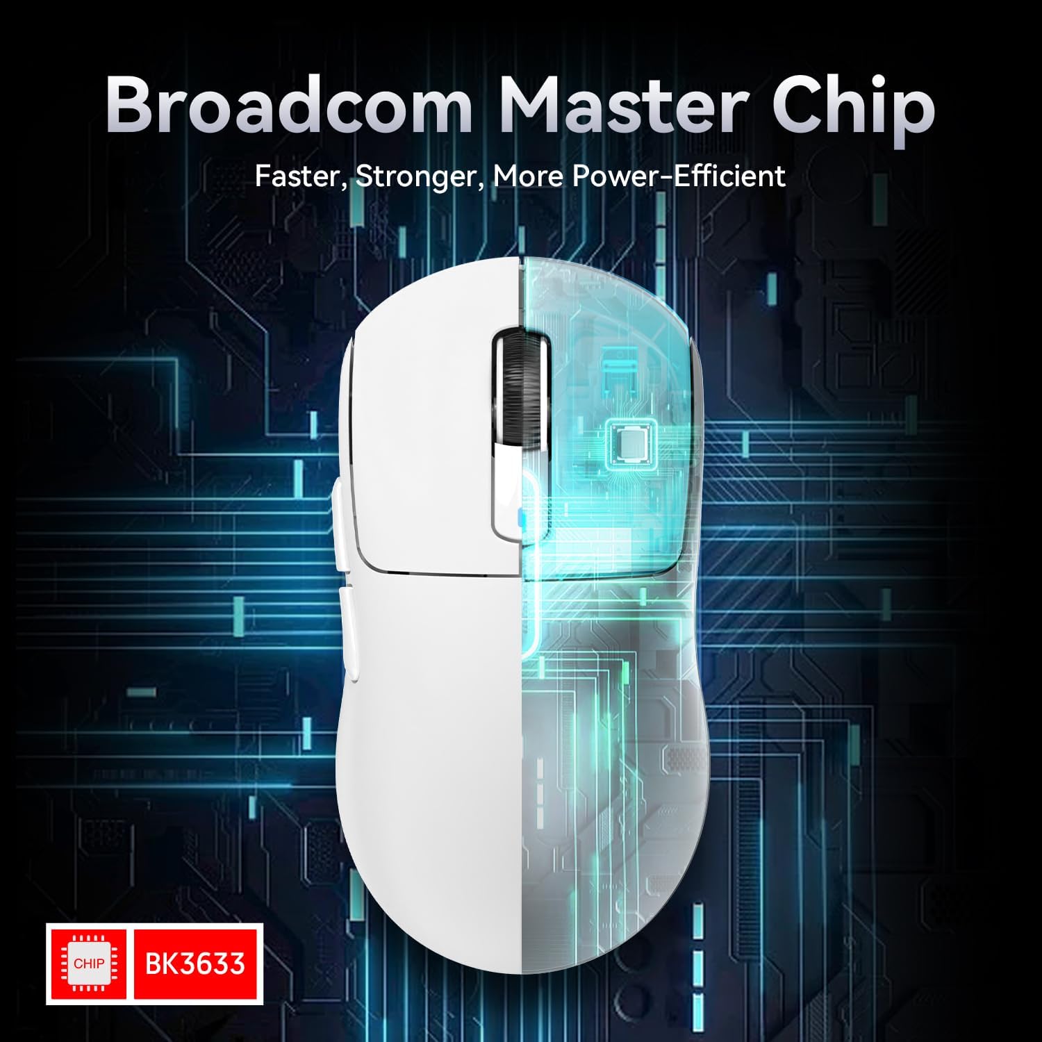 Attack Shark X3 wireless gaming mouse with Broadcom BK3633 chip highlights power efficiency