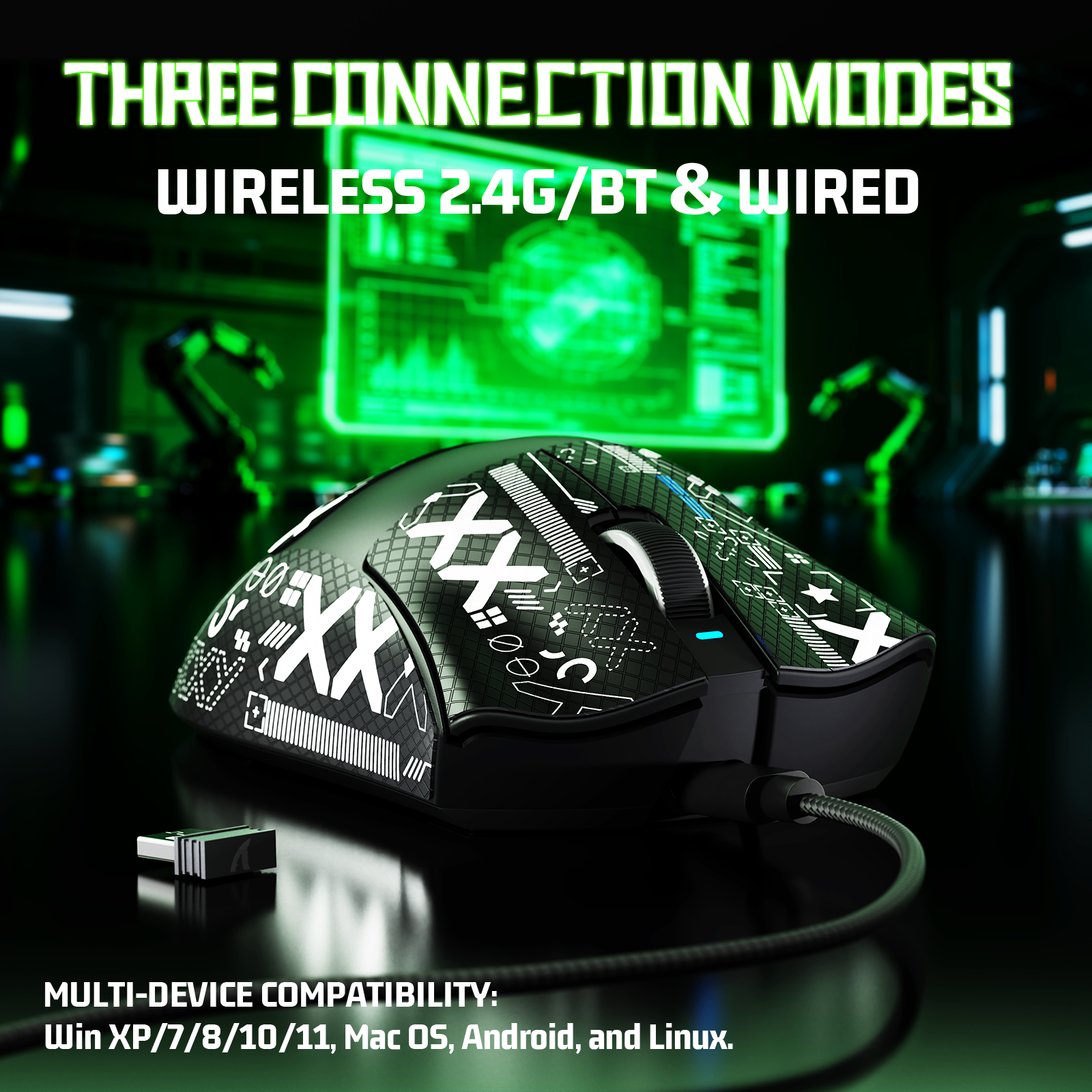 ATTACK SHARK V3 超軽量トライモードゲーミングマウス