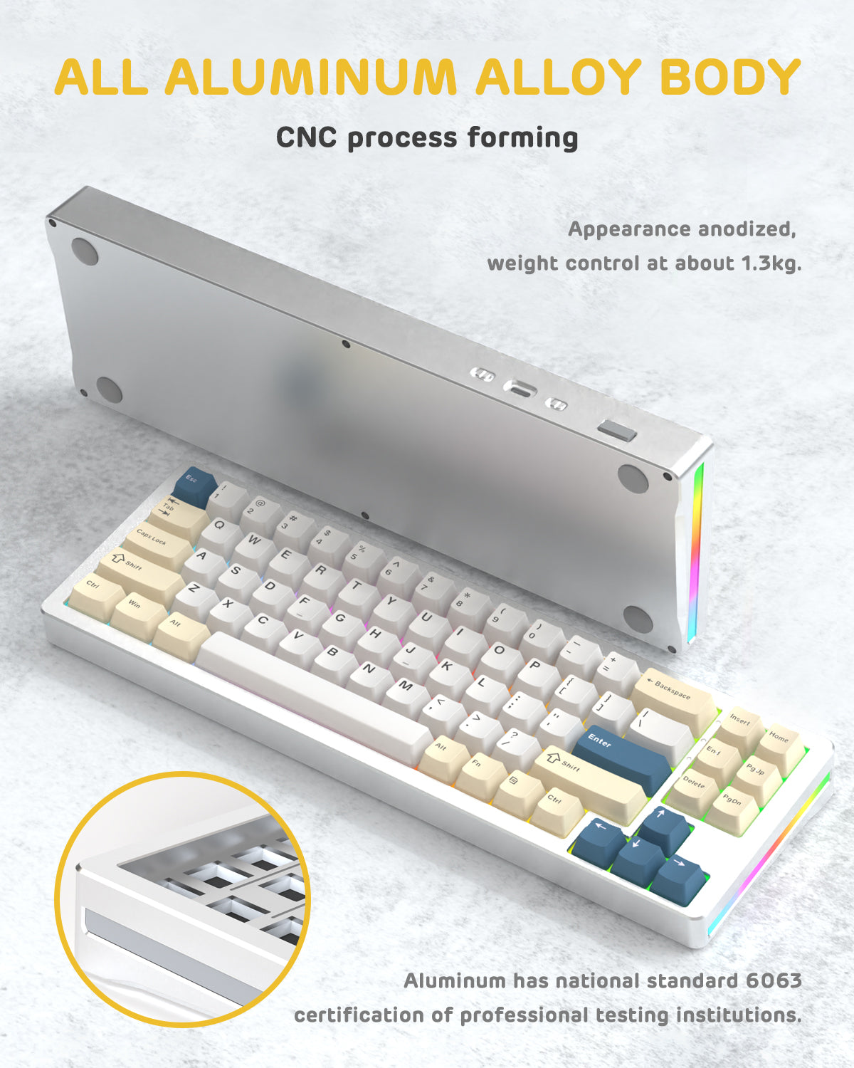 ATTACK SHARK x XINMENG M71 Knob CNC Aluminum Wireless Mechanical Keyboard