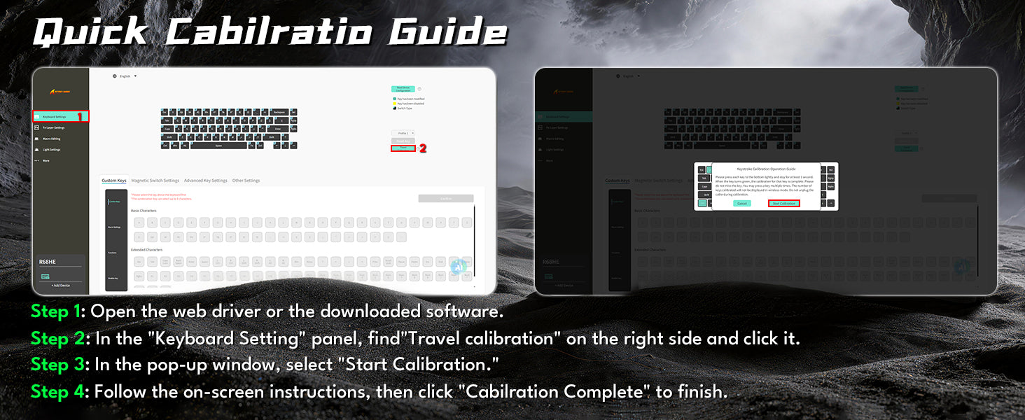 ATTACK SHARK R68 HE カーボンファイバー有線ラピッドトリガーマグネティックスイッチキーボード（C01 Ultra RGBコイルケーブル付属）