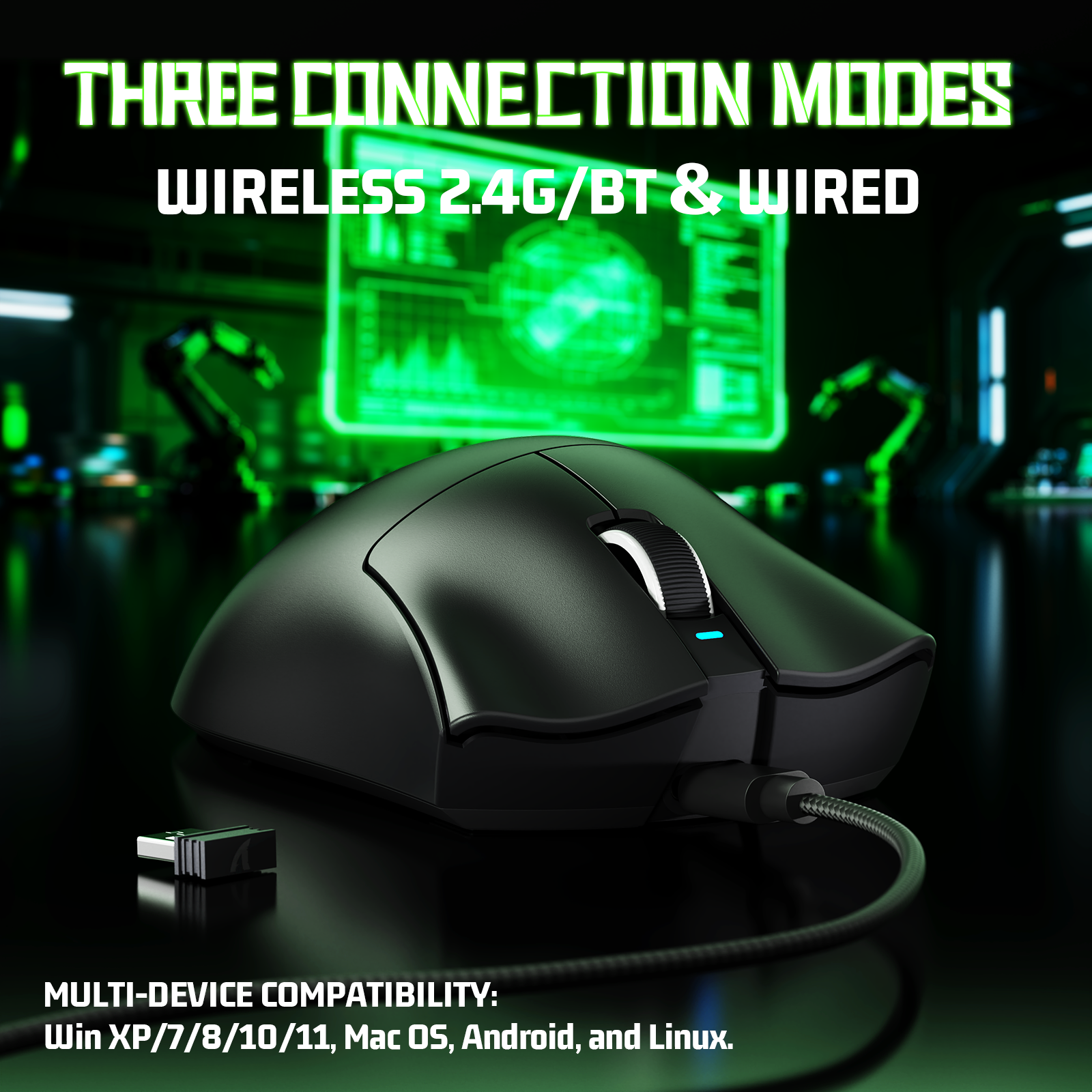 ATTACK SHARK V3 超軽量トライモードゲーミングマウス