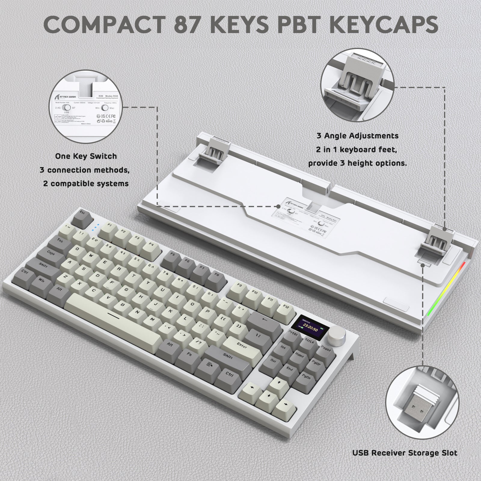 ATTACK SHARK K86PRO Wireless Mechanical Keyboard