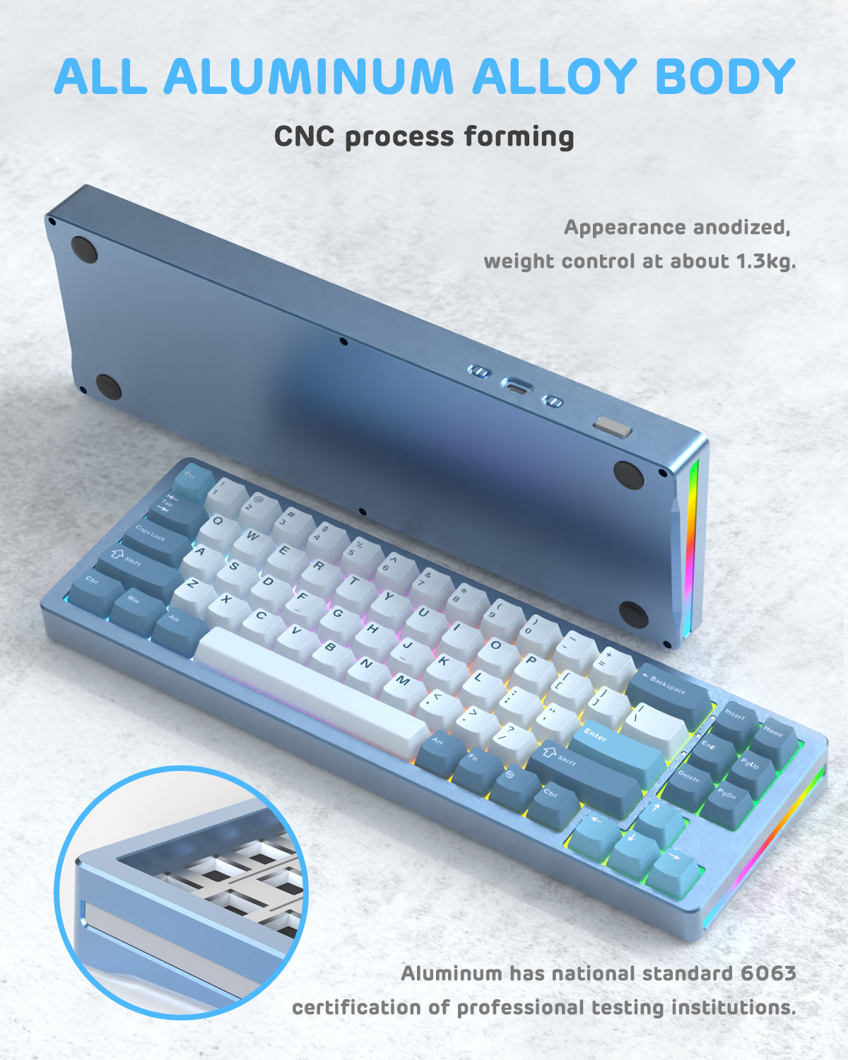 ATTACK SHARK x XINMENG M71 Knob CNC Aluminum Wireless Mechanical Keyboard