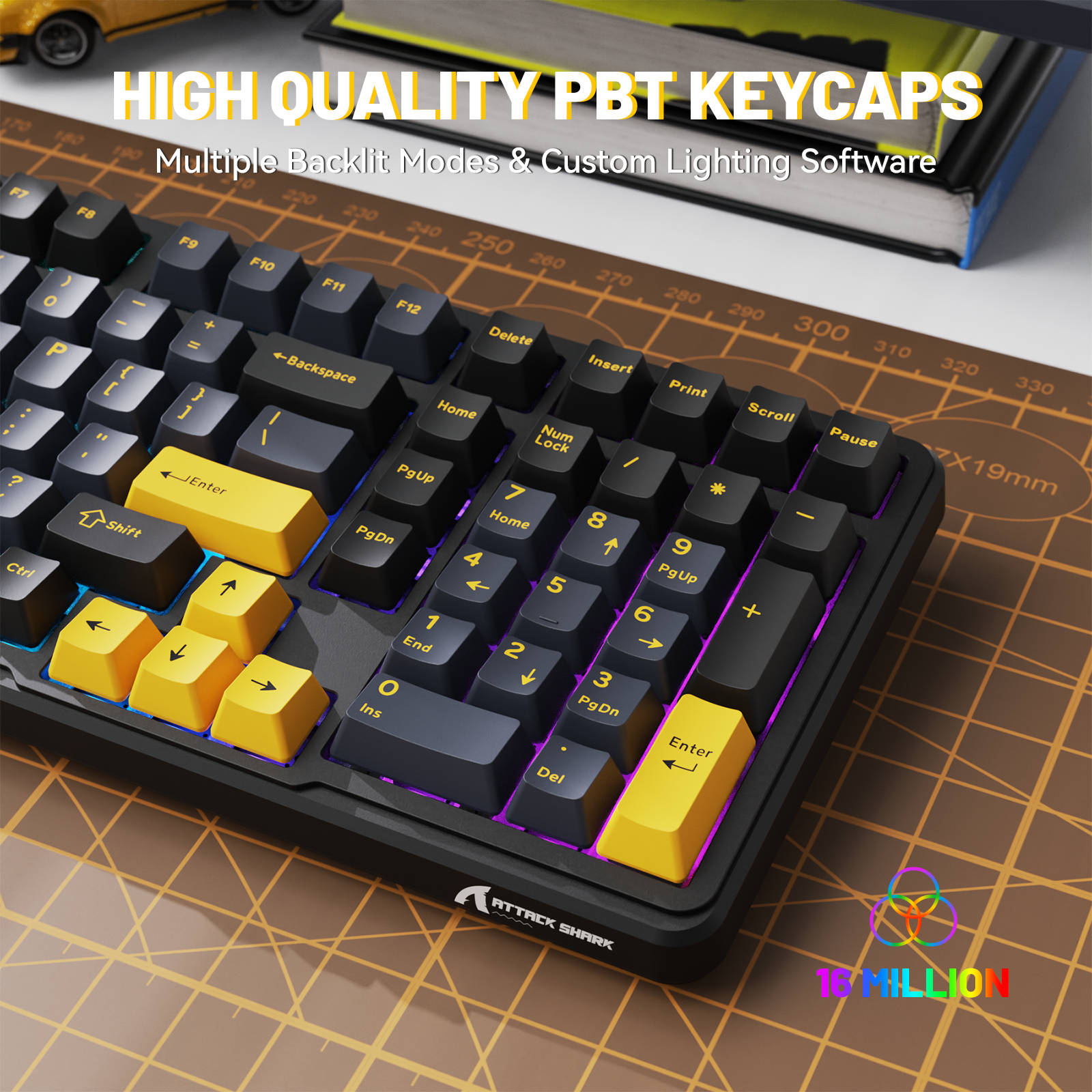ATTACK SHARK X98 フルサイズ ワイヤレス メカニカルキーボード