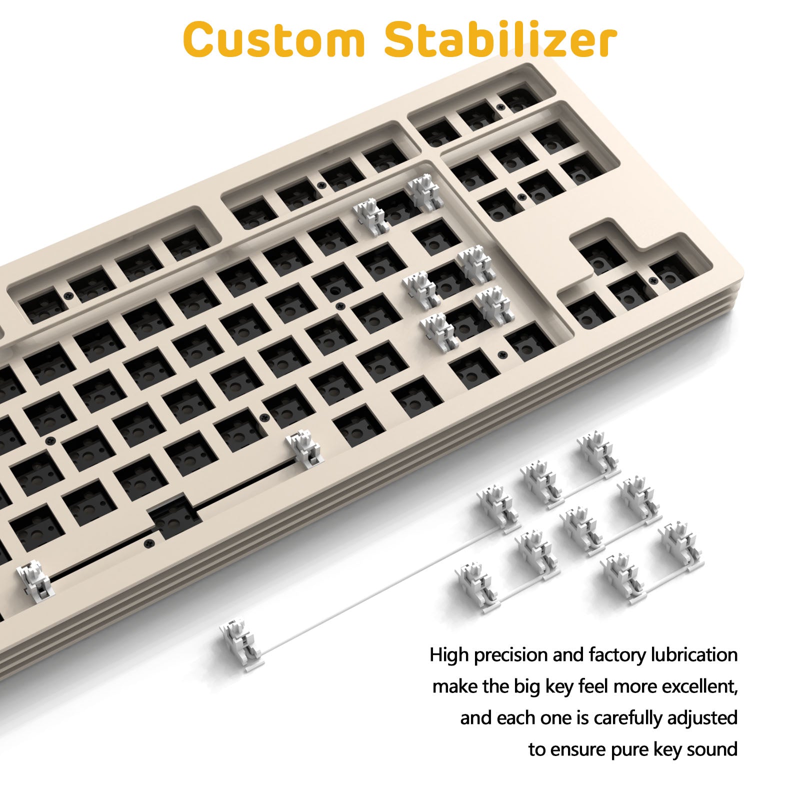 ATTACK SHARK x AJAZZ AKC087 Multi-layer CNC Aluminum Mechanical Keyboard