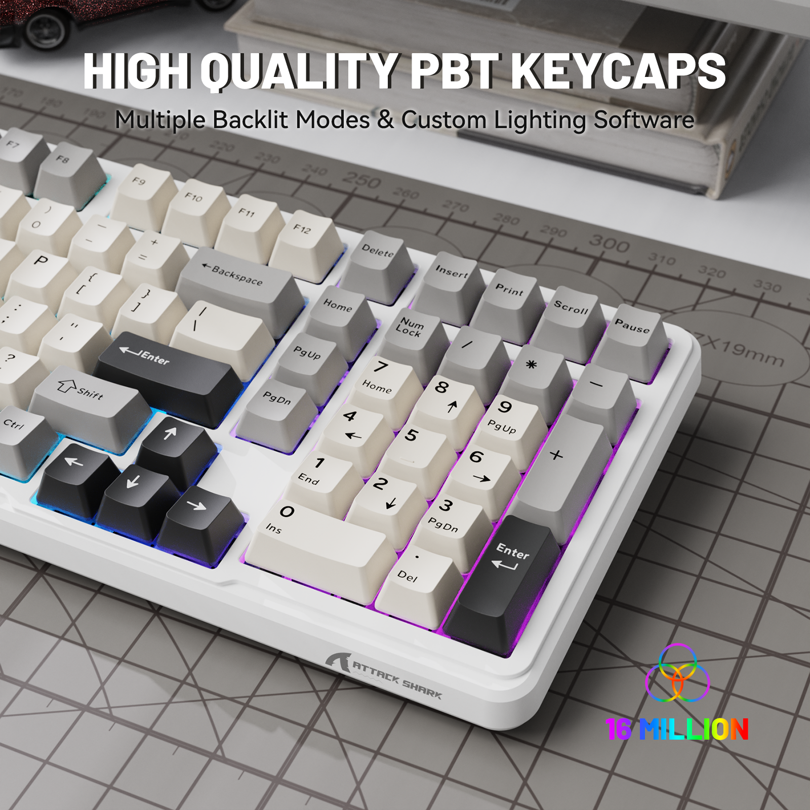 ATTACK SHARK X98 フルサイズ ワイヤレス メカニカルキーボード