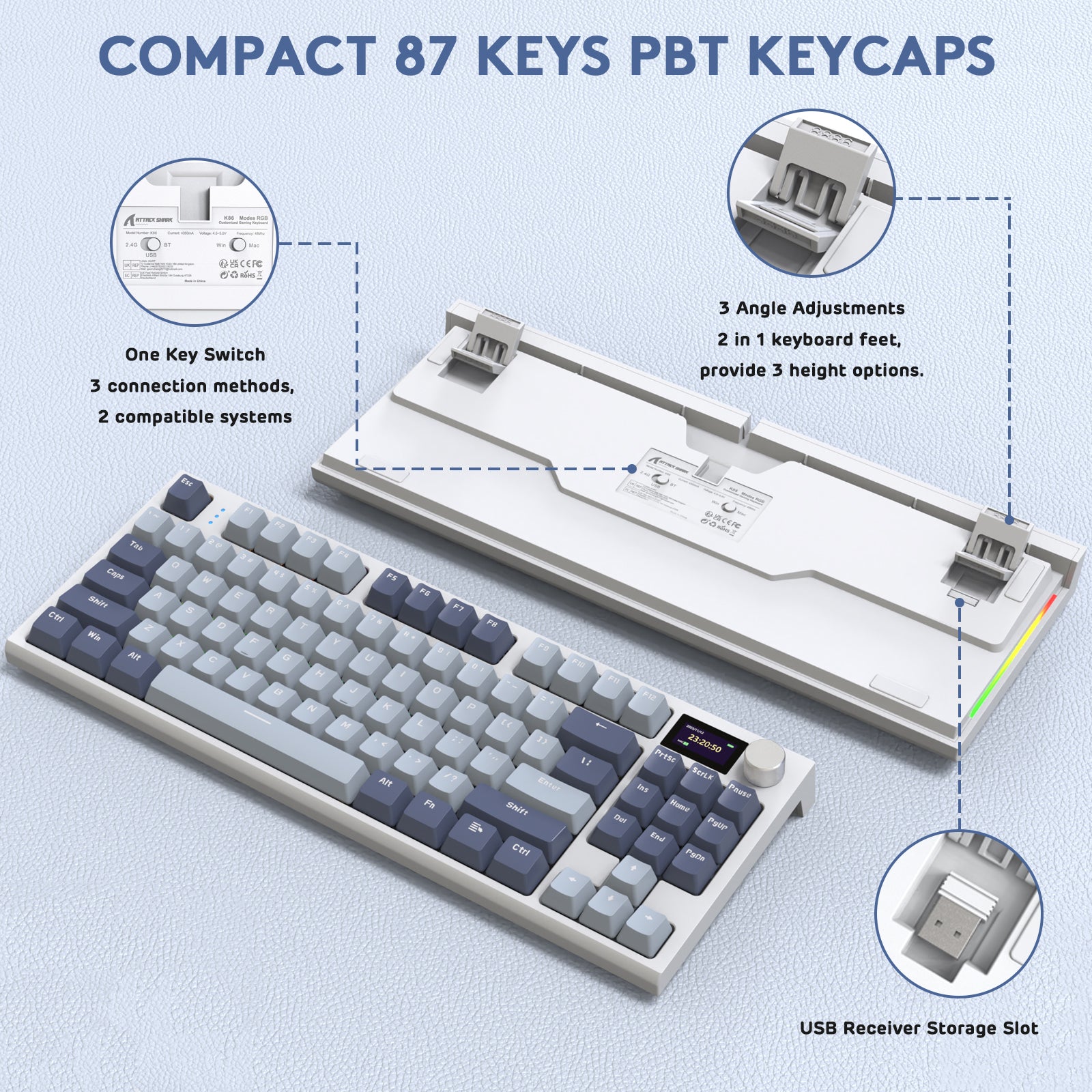 ATTACK SHARK K86PRO Wireless Mechanical Keyboard