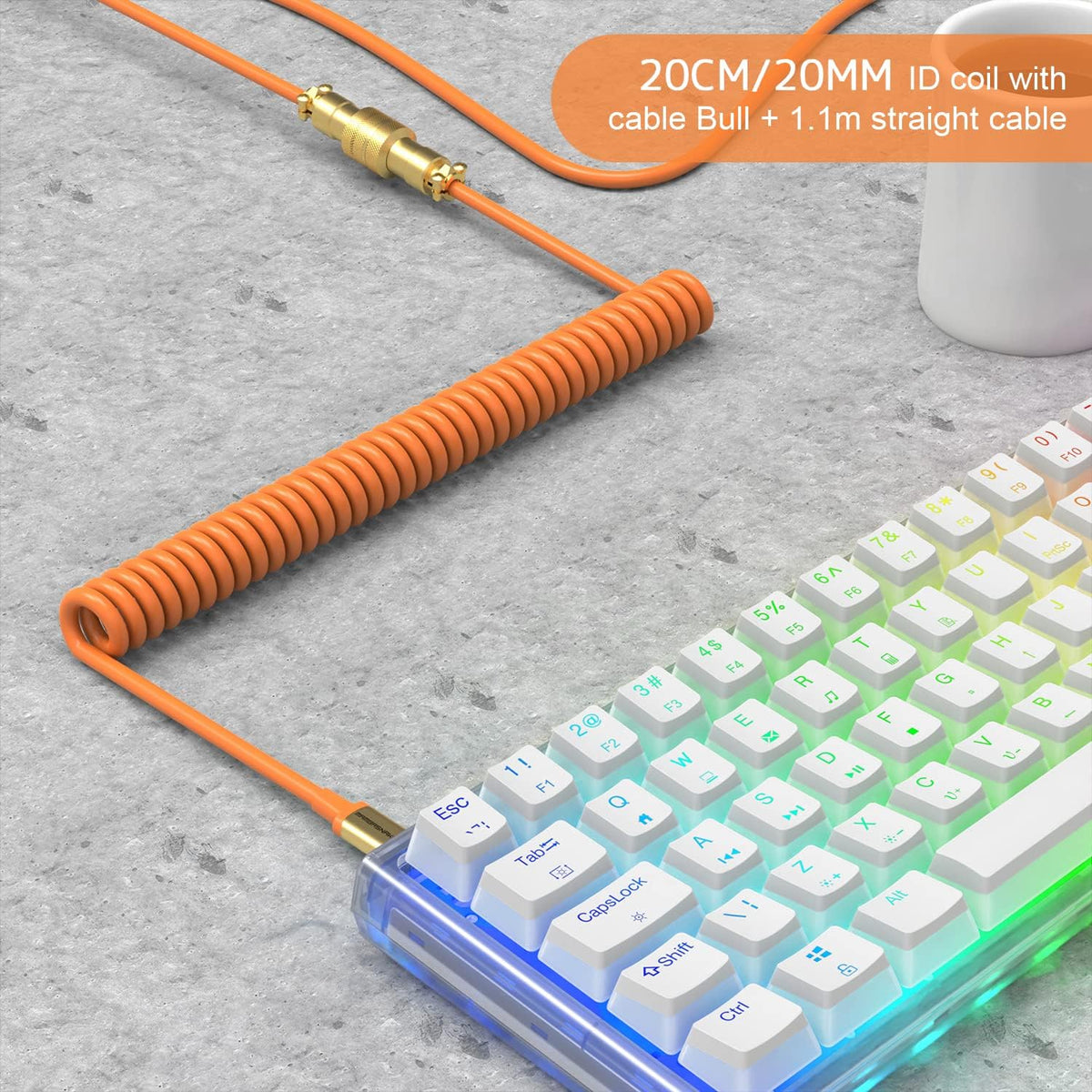 ATTACK SHARK x MAMBASNAKE C02 コイルケーブル