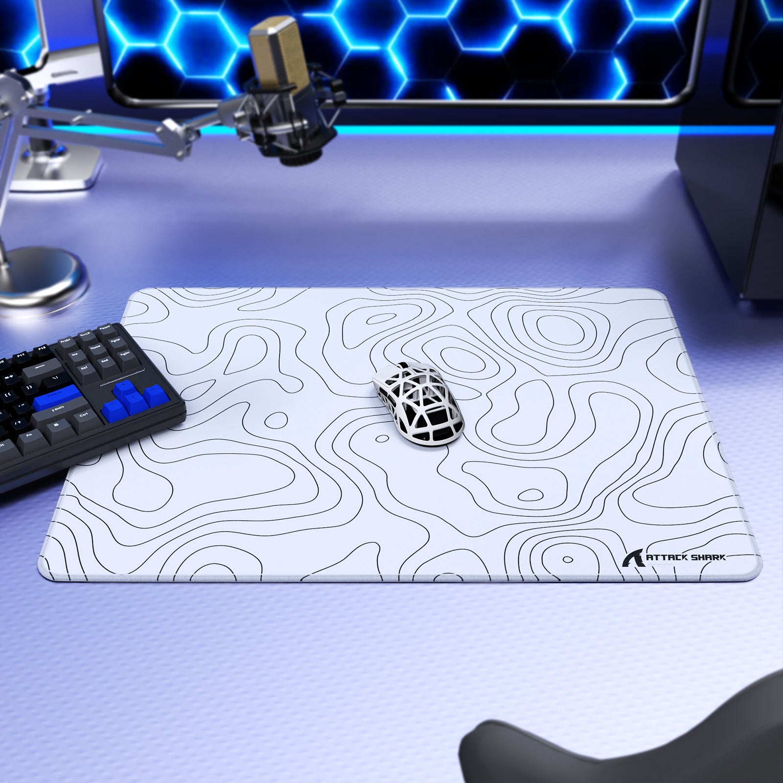 ATTACK SHARK CM02SE eスポーツ ゲーミングマウスパッド（410x310x4 mm）