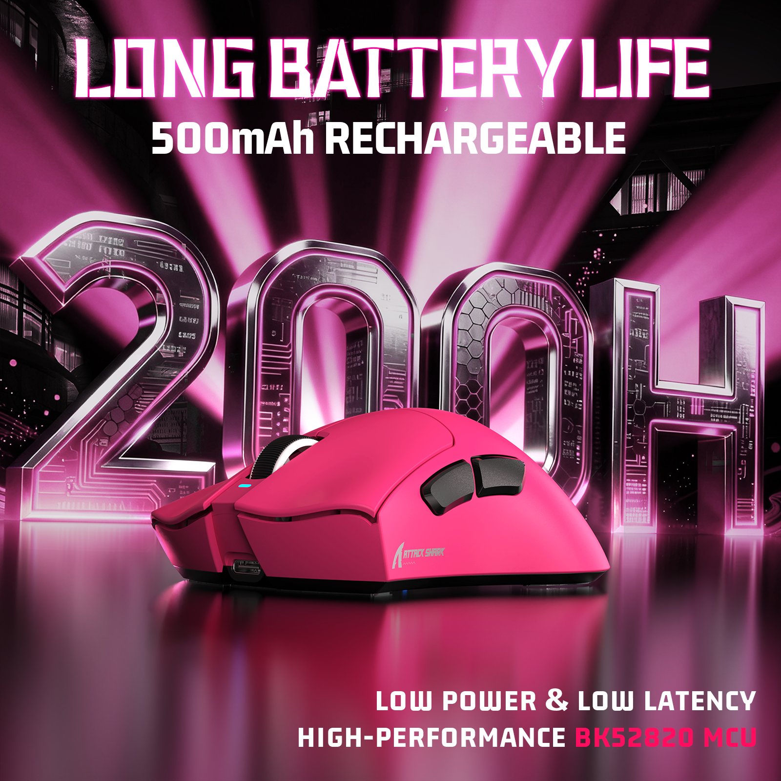 ATTACK SHARK V3 超軽量トライモードゲーミングマウス