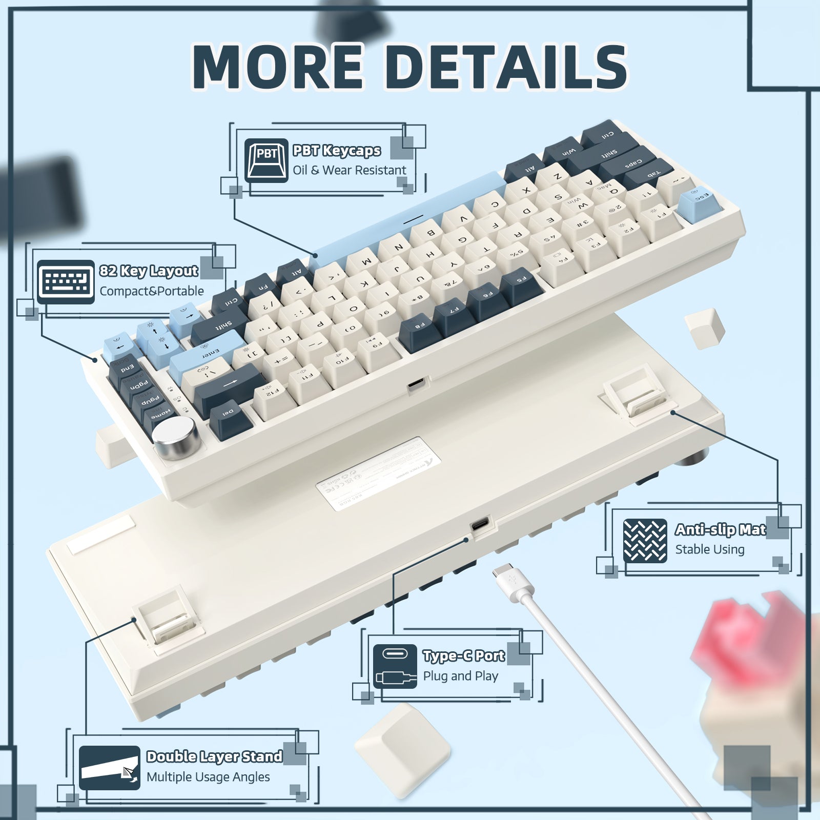 ATTACK SHARK K85 Rapid Trigger Keyboard Magnetic Switch