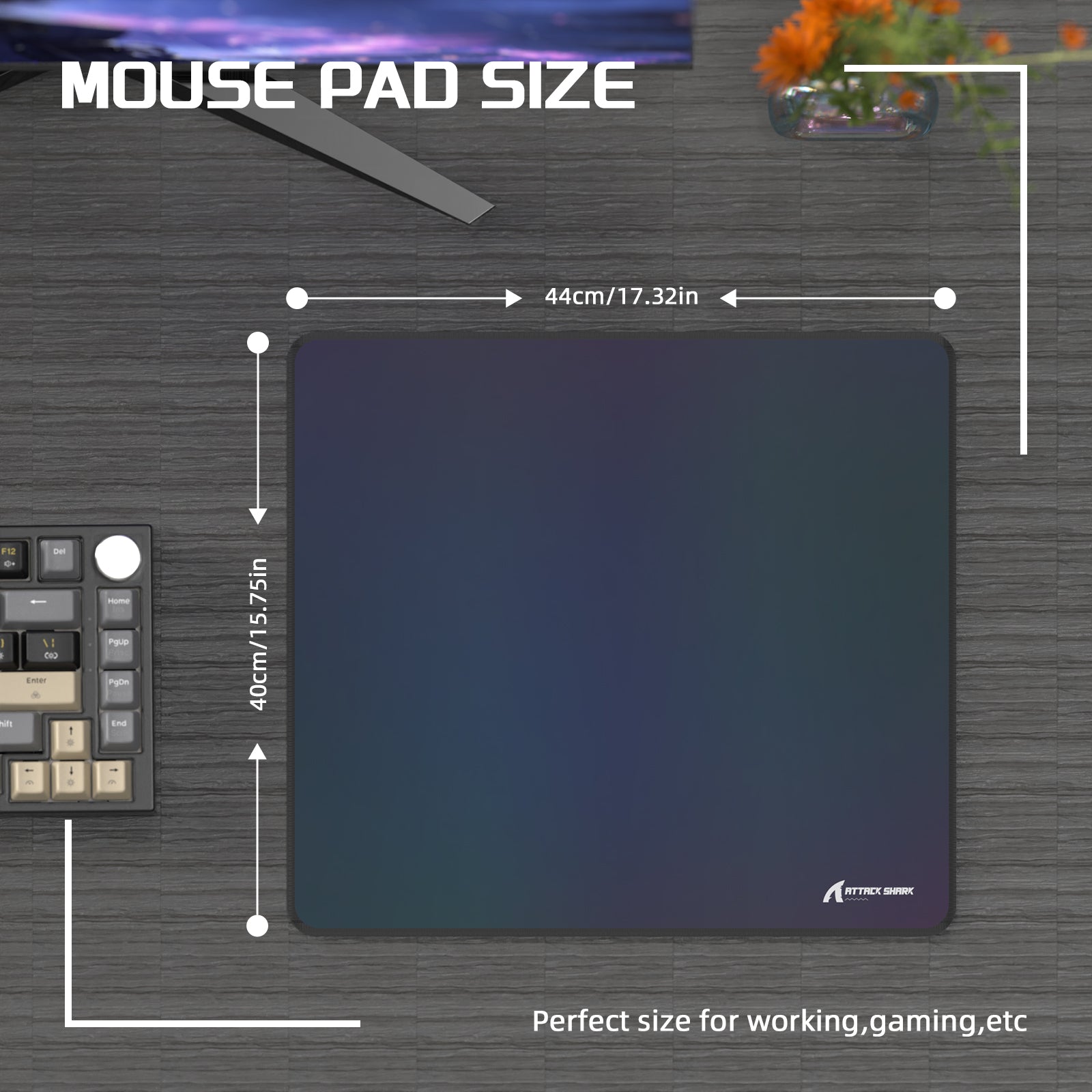 ATTACK SHARK CM03 eSport Gaming Mouse Pad (Rainbow Coated)