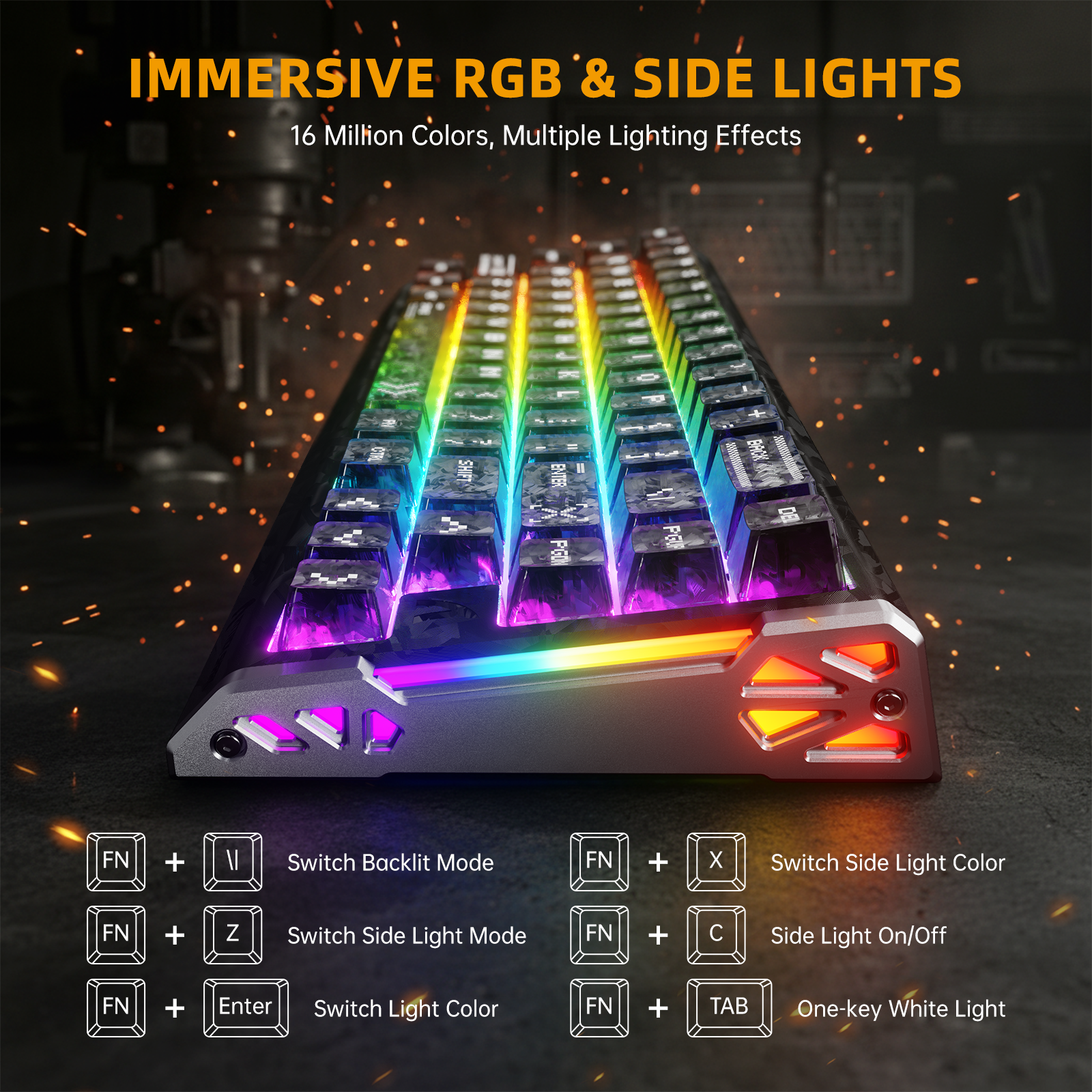 ATTACK SHARK R68 HE カーボンファイバー ラピッドトリガーキーボード マグネティックスイッチ