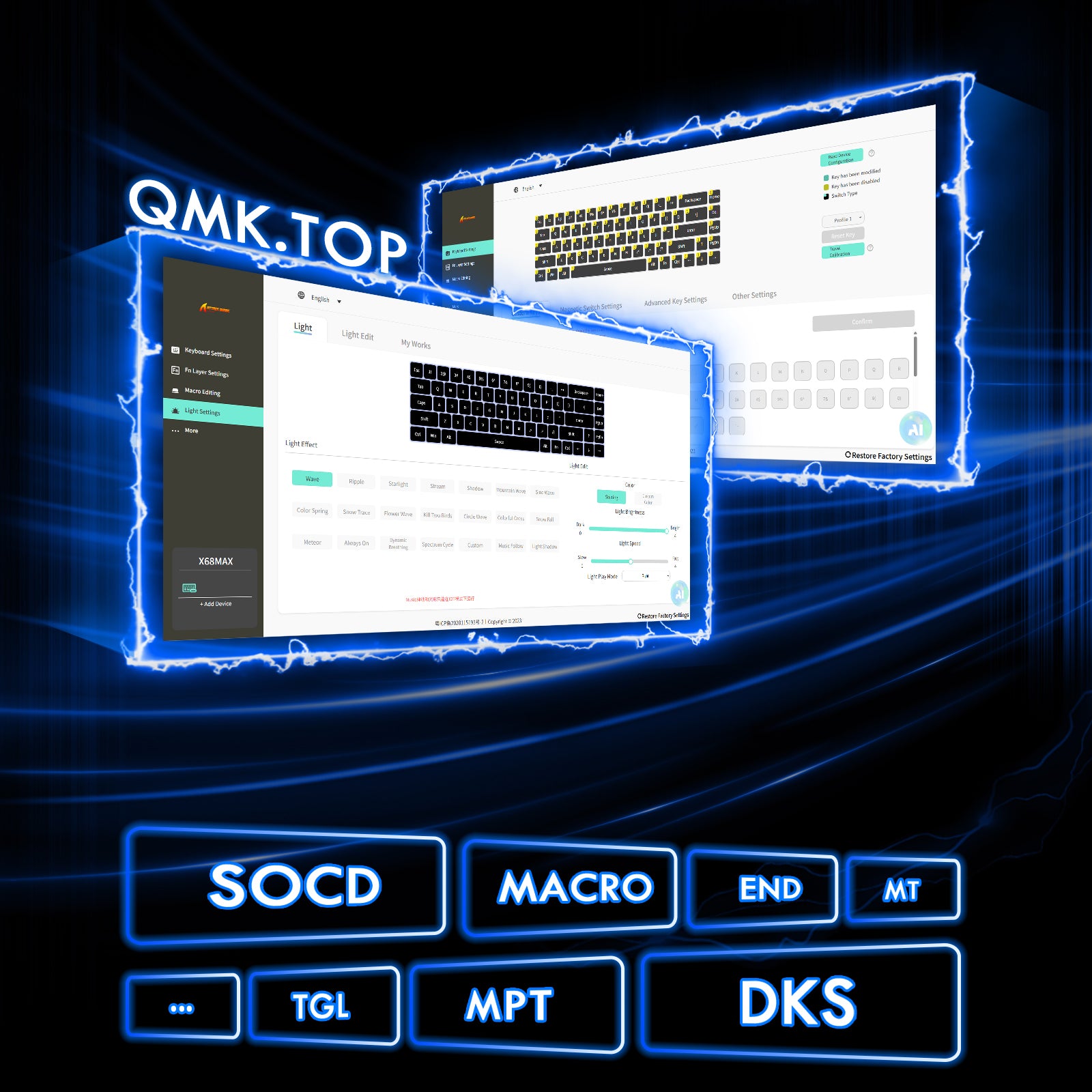 ATTACK SHARK X68MAX HE ラピッドトリガー CNC アルミニウムキーボード マグネティックスイッチ C01Ultra RGB コイルケーブル付き