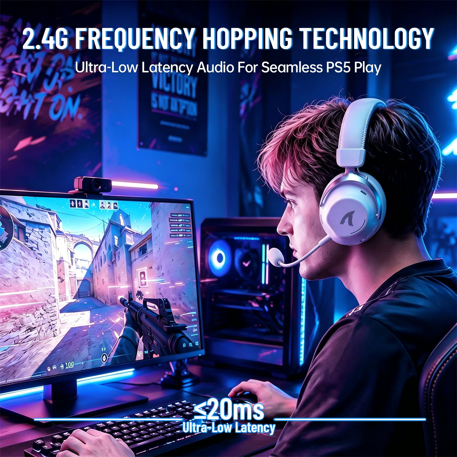 ATTACK SHARK L50PRO トリモードワイヤレスゲーミングヘッドセット