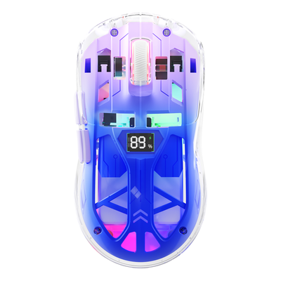 ATTACK SHARK A2 透明RGBワイヤレスマウス バッテリーレベル表示付き