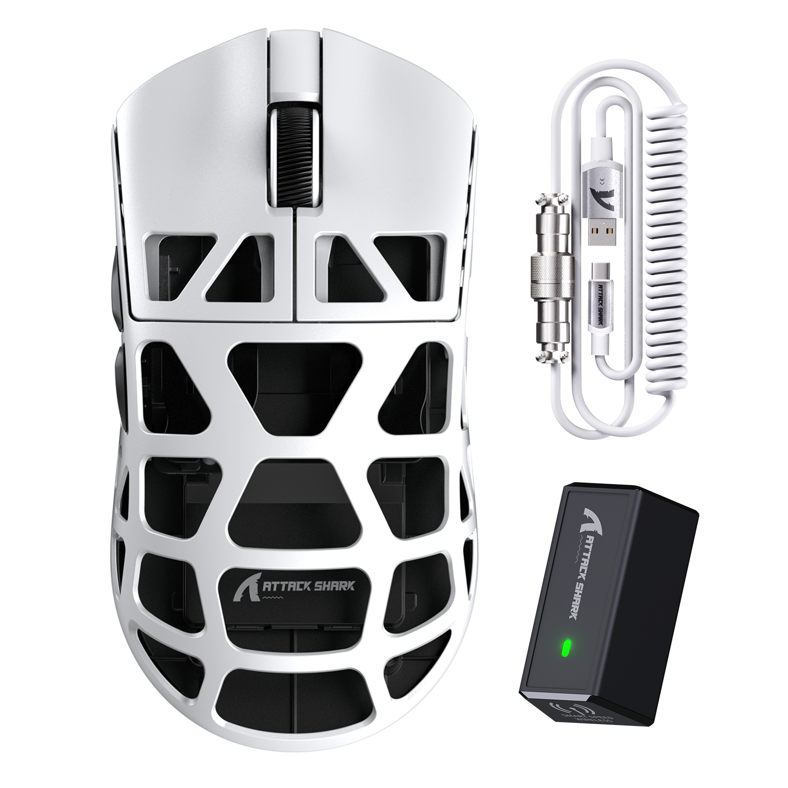 ATTACK SHARK R3 マグネシウム合金 ゲーミングマウス 8K C06 コイルケーブル付き