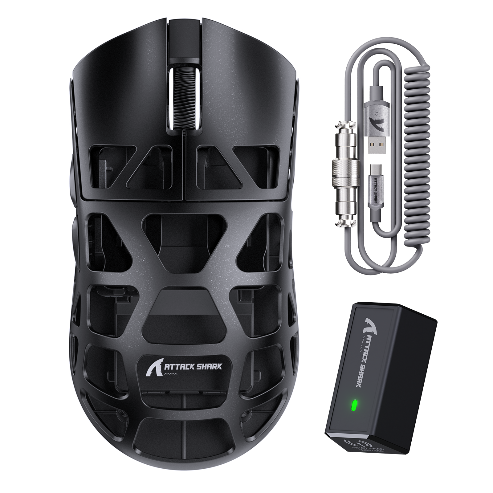 ATTACK SHARK R3 マグネシウム合金 ゲーミングマウス 8K C06 コイルケーブル付き