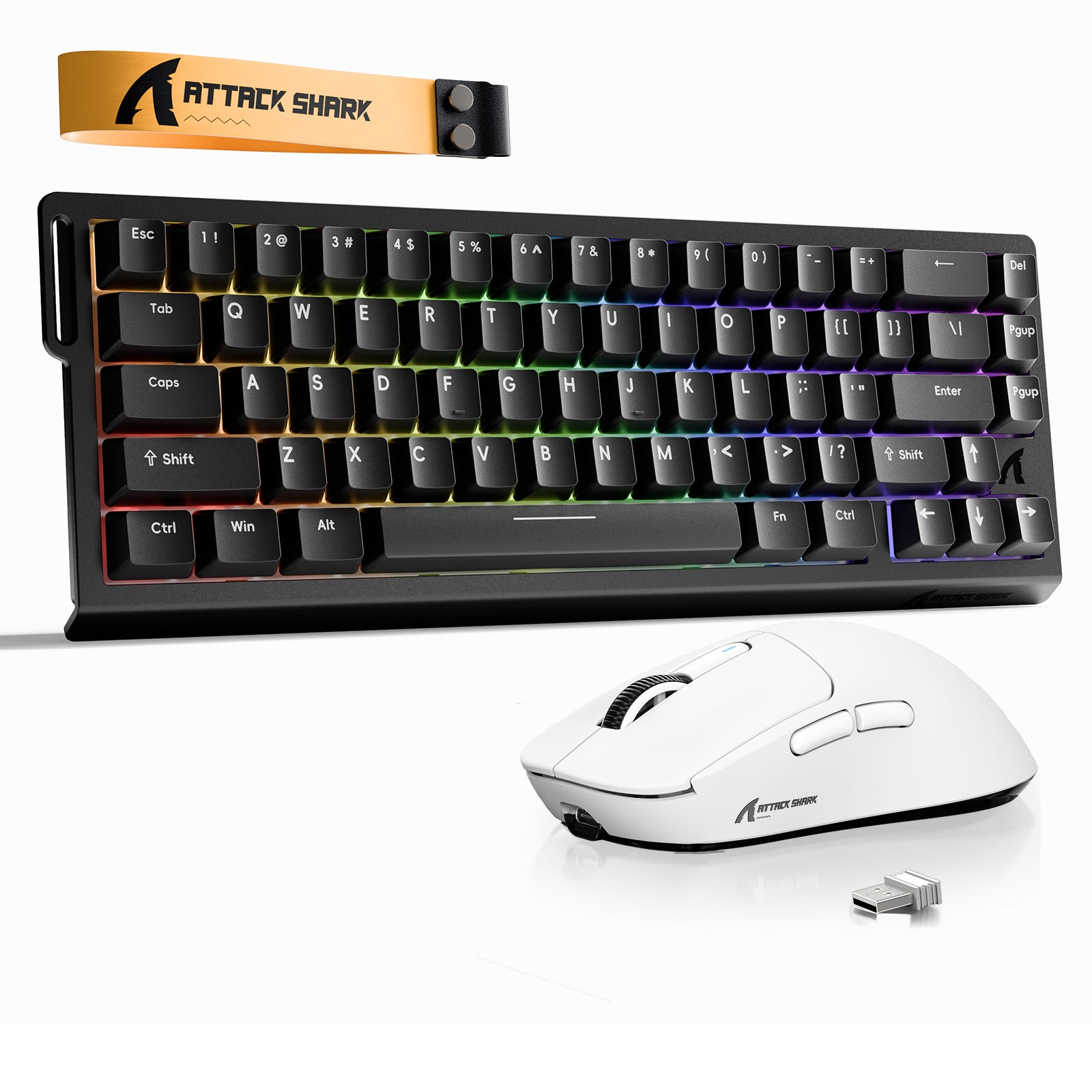 ATTACK SHARK X68HE ラピッドトリガーキーボード + X3 ワイヤレス ゲーミングマウス バンドル