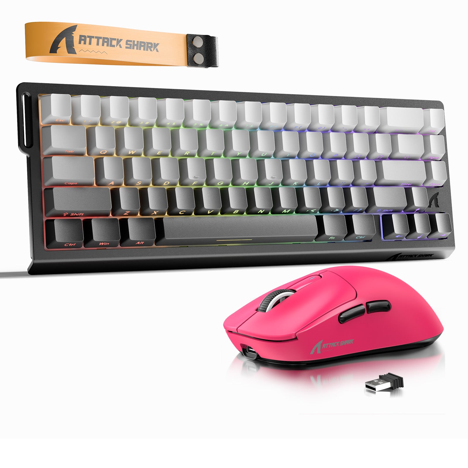 ATTACK SHARK X68HE ラピッドトリガーキーボード + X3 ワイヤレス ゲーミングマウス バンドル