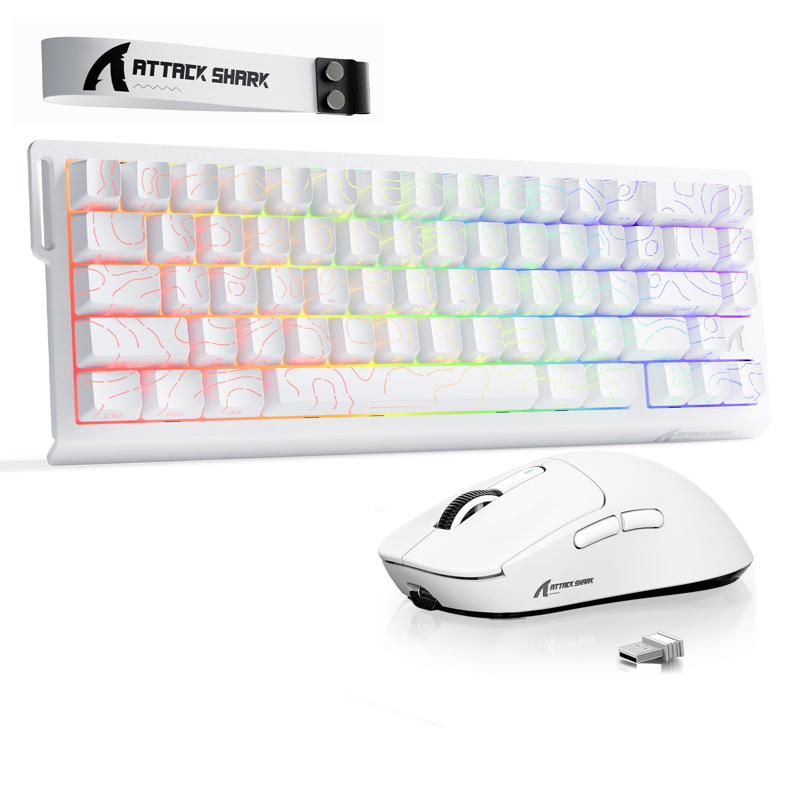 ATTACK SHARK X68HE ラピッドトリガーキーボード + X3 ワイヤレス ゲーミングマウス バンドル