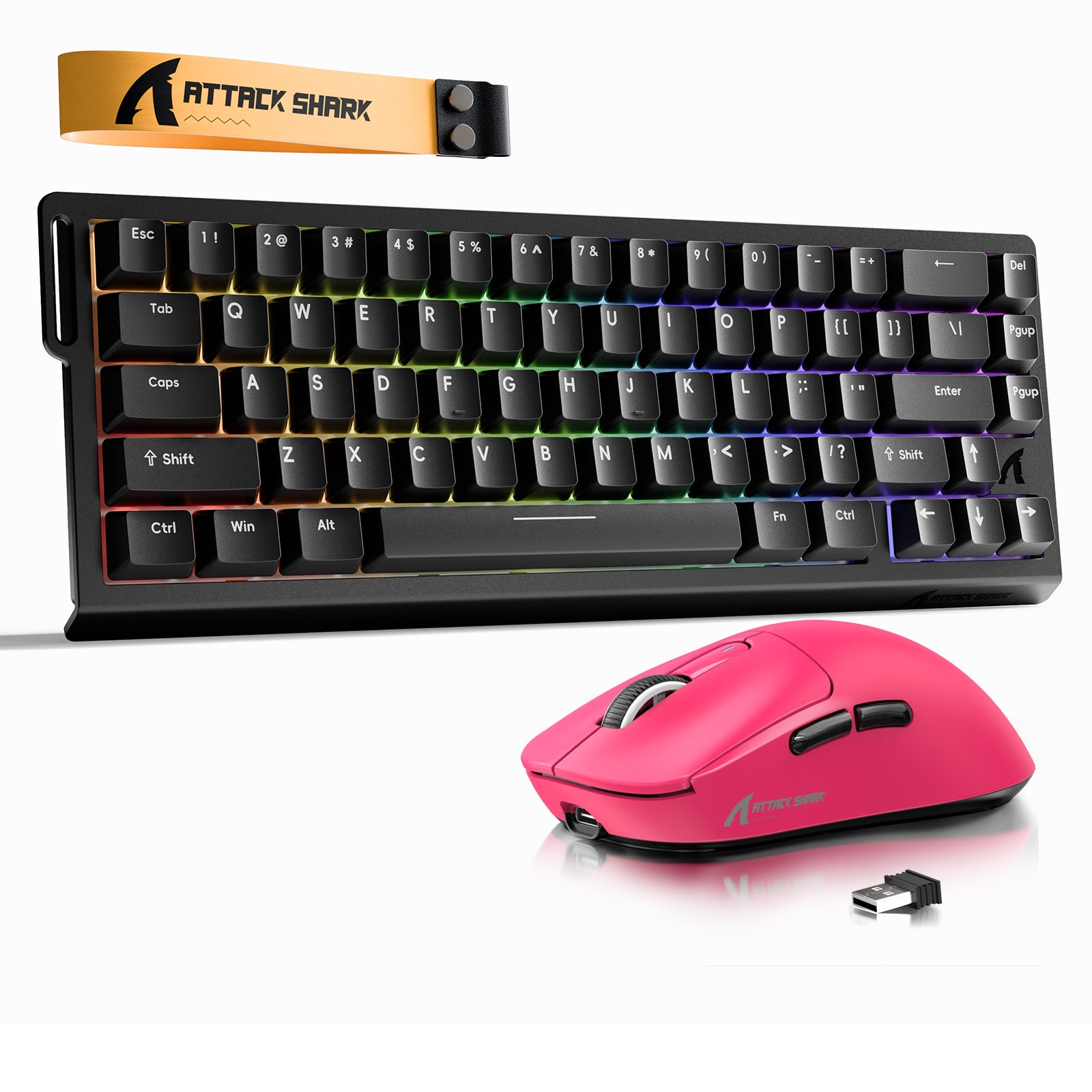 ATTACK SHARK X68HE ラピッドトリガーキーボード + X3 ワイヤレス ゲーミングマウス バンドル