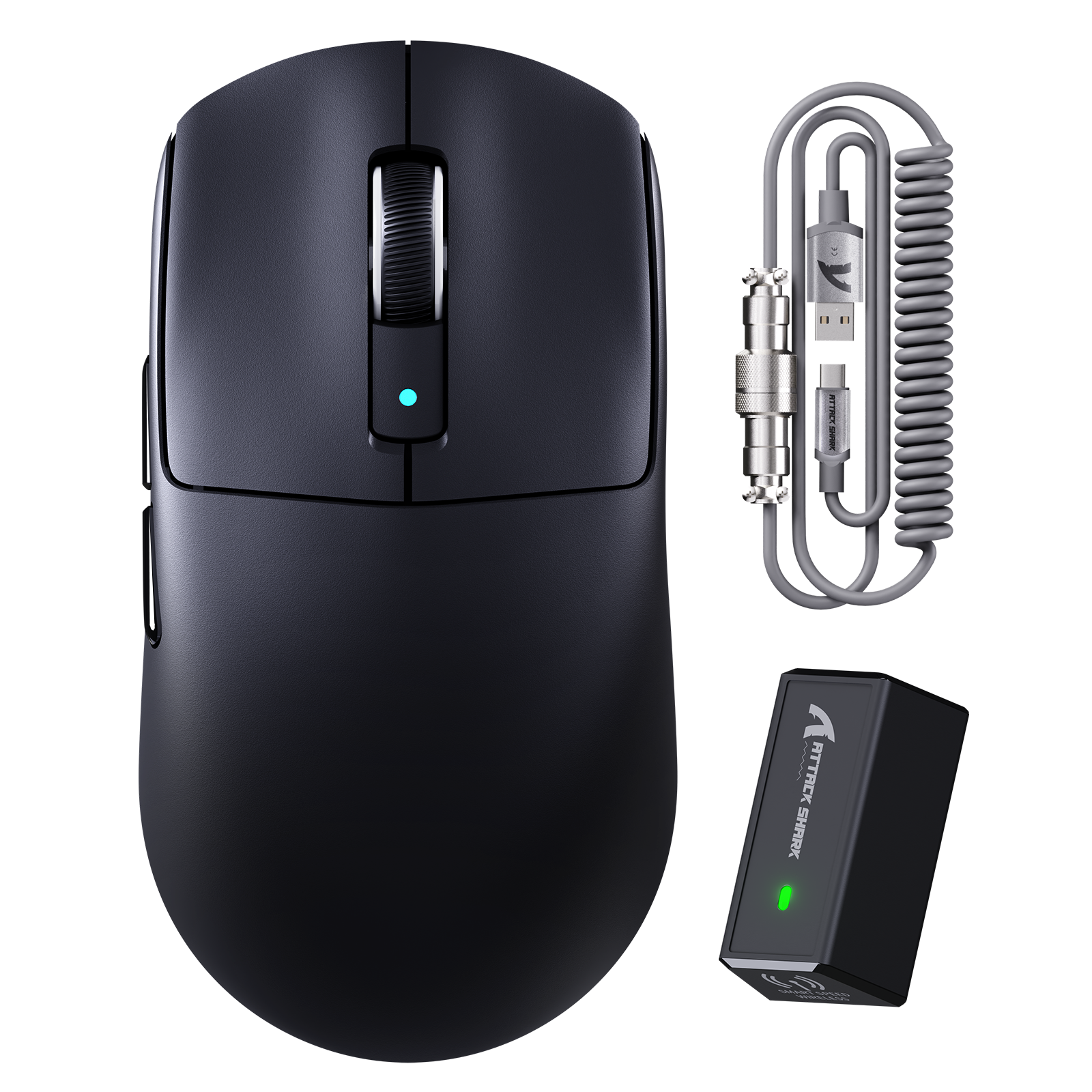 ATTACK SHARK R6 LIGHTSPEED ワイヤレスゲーミングマウス C06 マウスコイルケーブル付き