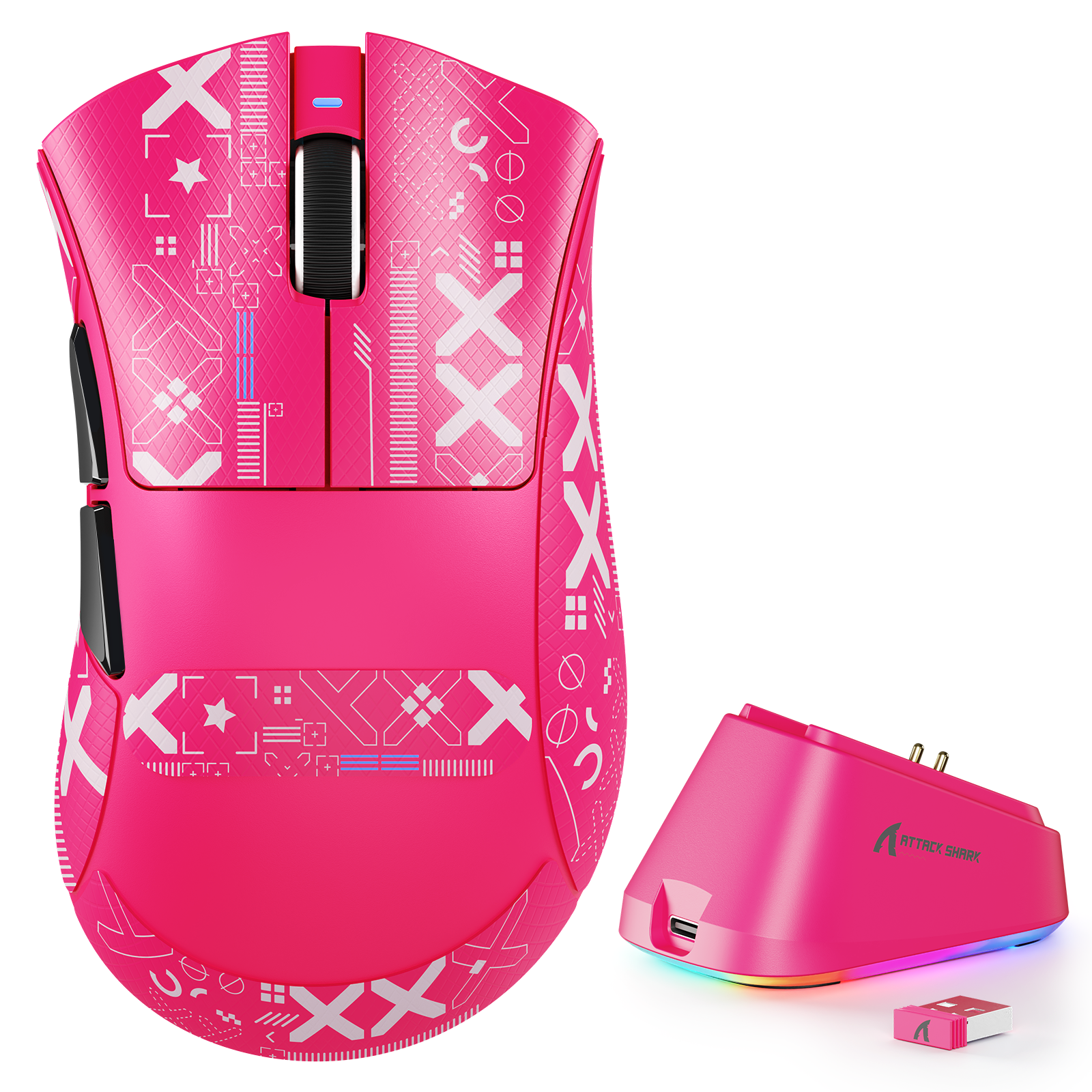 ATTACK SHARK V3PRO Ultra-Light トライモード ゲーミングマウス 充電ドック付き
