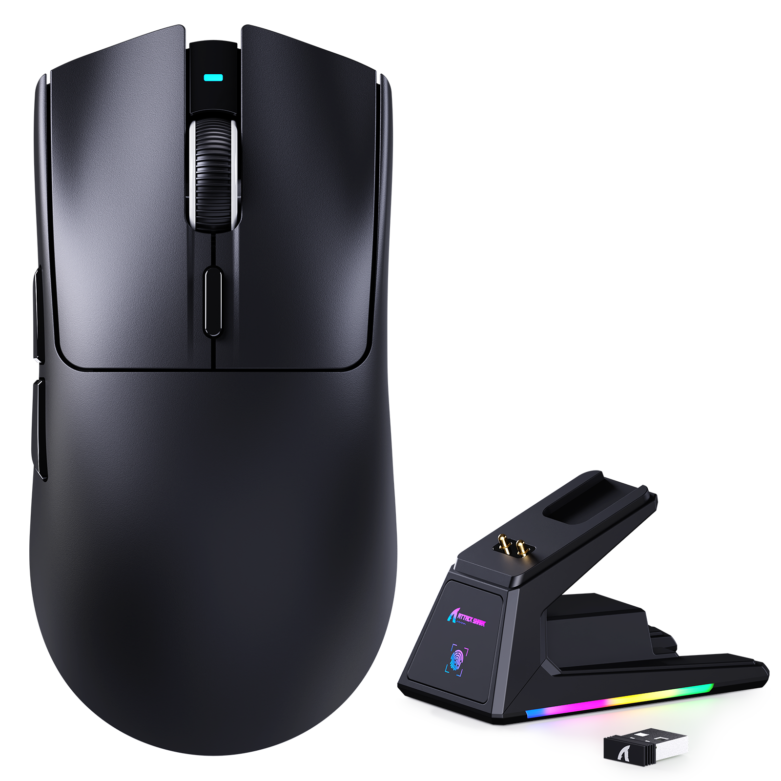 ATTACK SHARK X1 トリモード ゲーミングマウス タッチパッド RGB 充電ドック PAW3395PRO センサー搭載