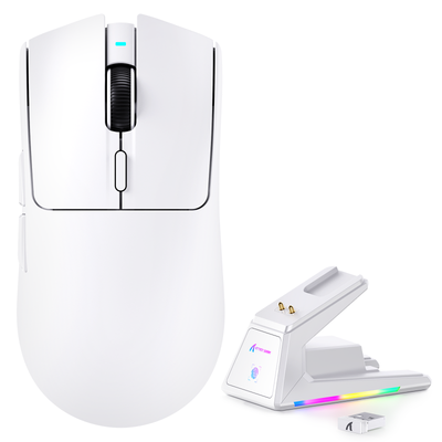 ATTACK SHARK X1 トライモードゲーミングマウス タッチパッドRGB充電ドック PAW3395PROセンサー搭載