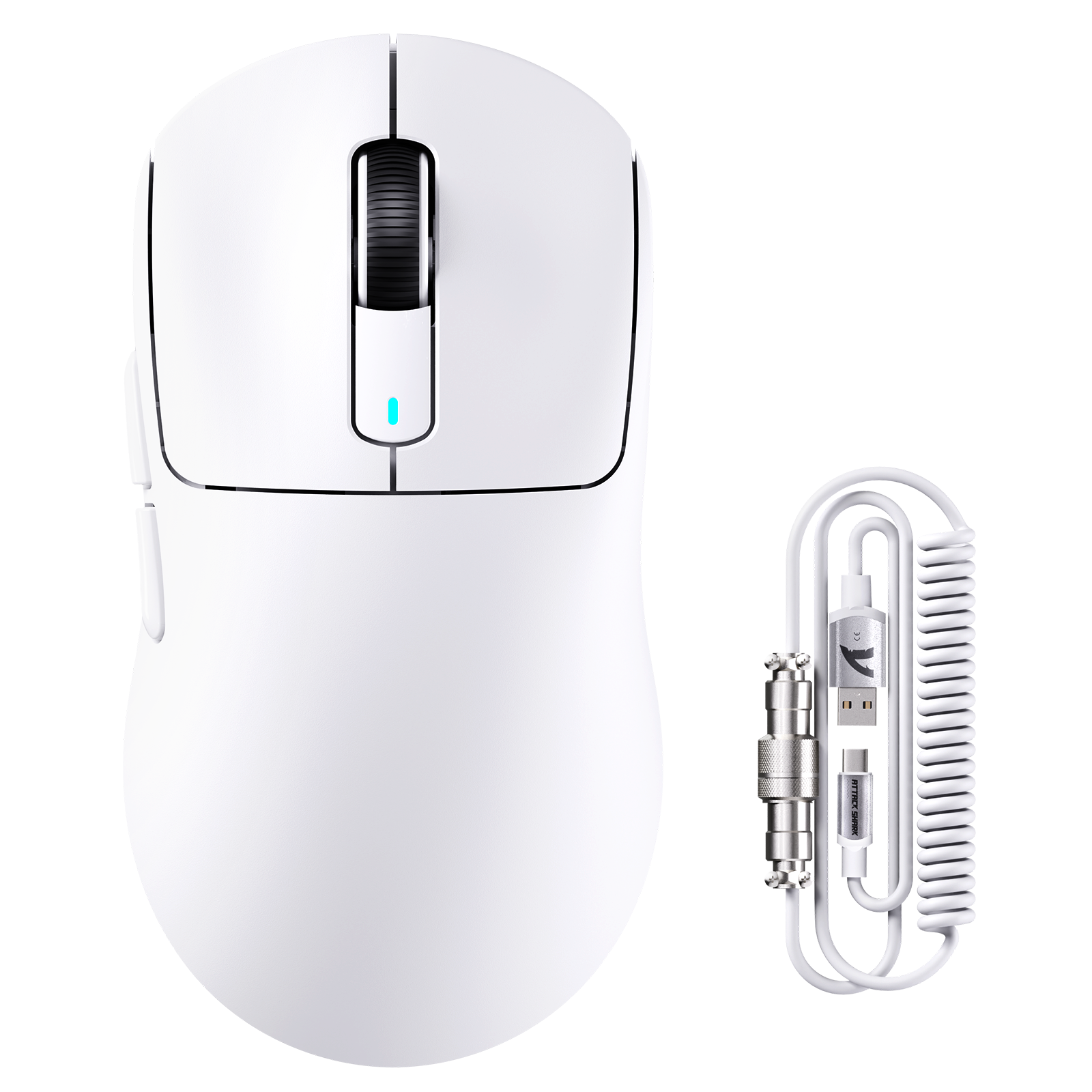 ATTACK SHARK X3MAX PAW3950 ワイヤレスゲーミングマウス C06 マウスコイルケーブル付き