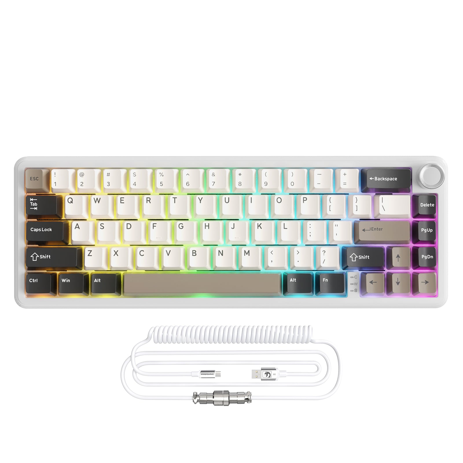 ATTACK SHARK X66 ワイヤレス メカニカルキーボード 8K コイルケーブル付き