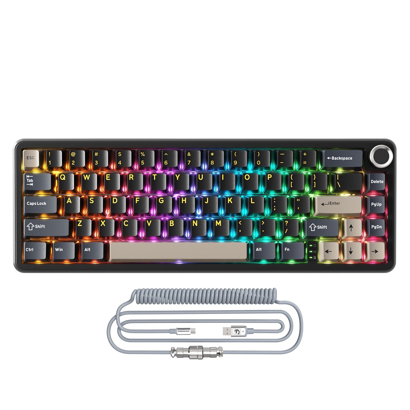 ATTACK SHARK X66 ワイヤレス メカニカルキーボード 8K コイルケーブル付き